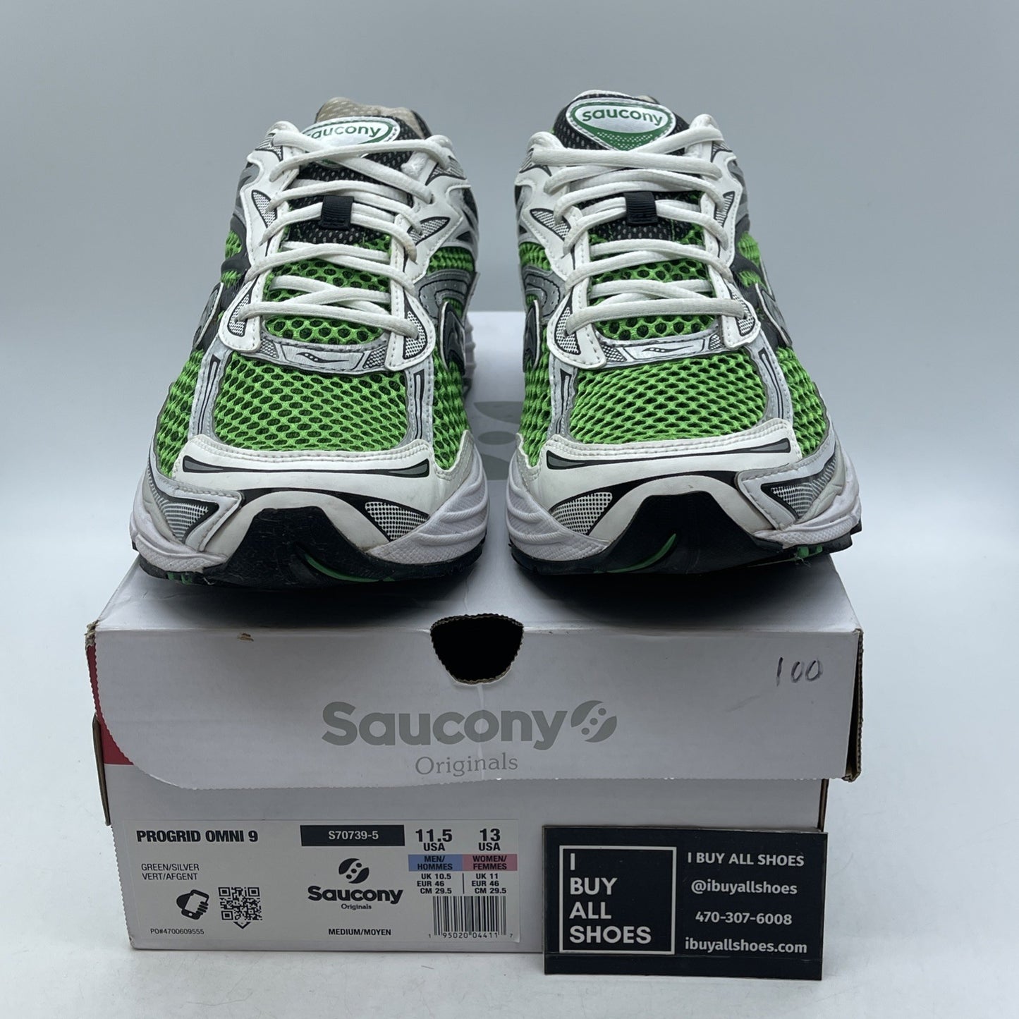 Size 11.5 - Saucony Progrid Omni 9 OG Green Silver (S70739-5)