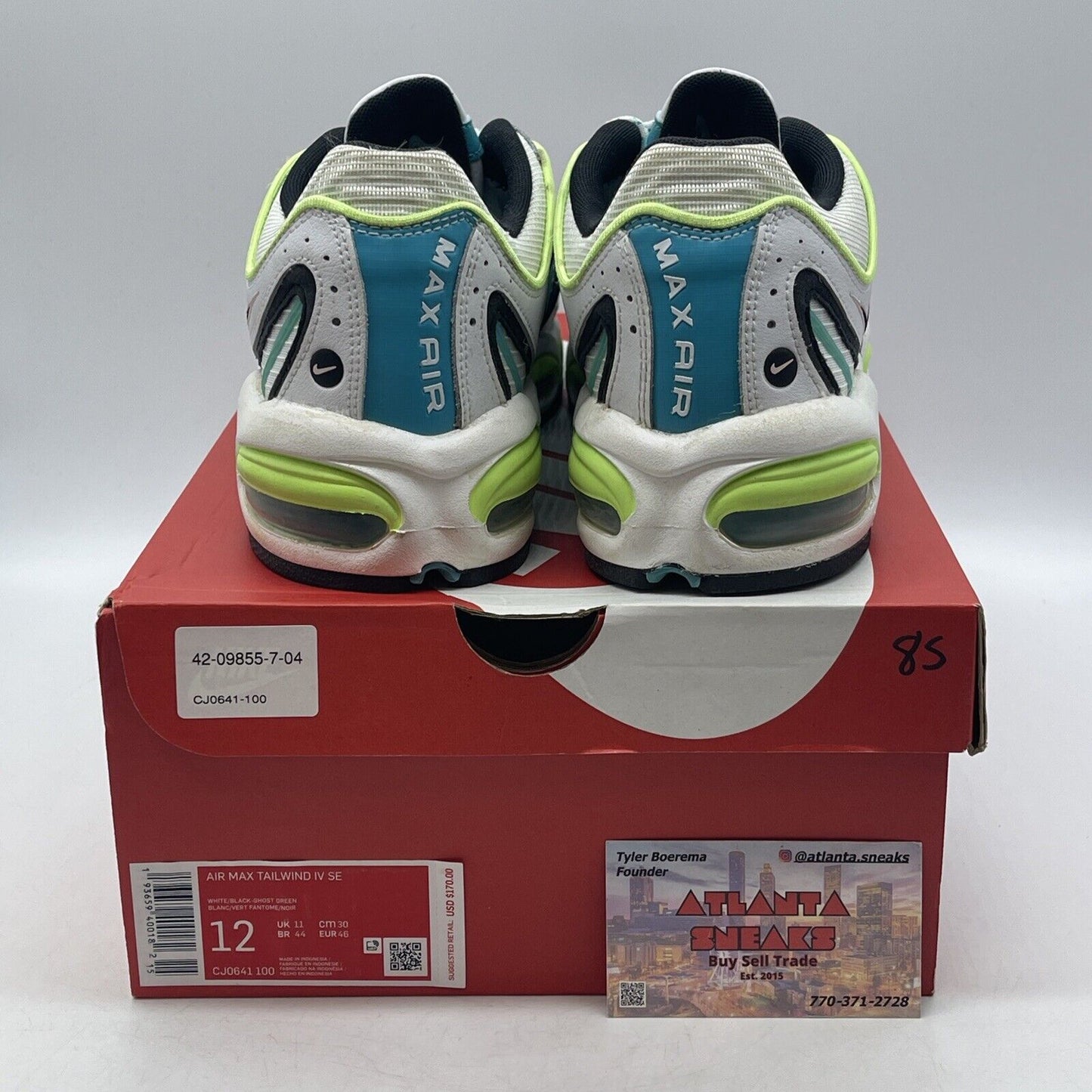 Size 12 - Nike Air Max Tailwind 4 Transparent Green White Blue (CJ0641-100)