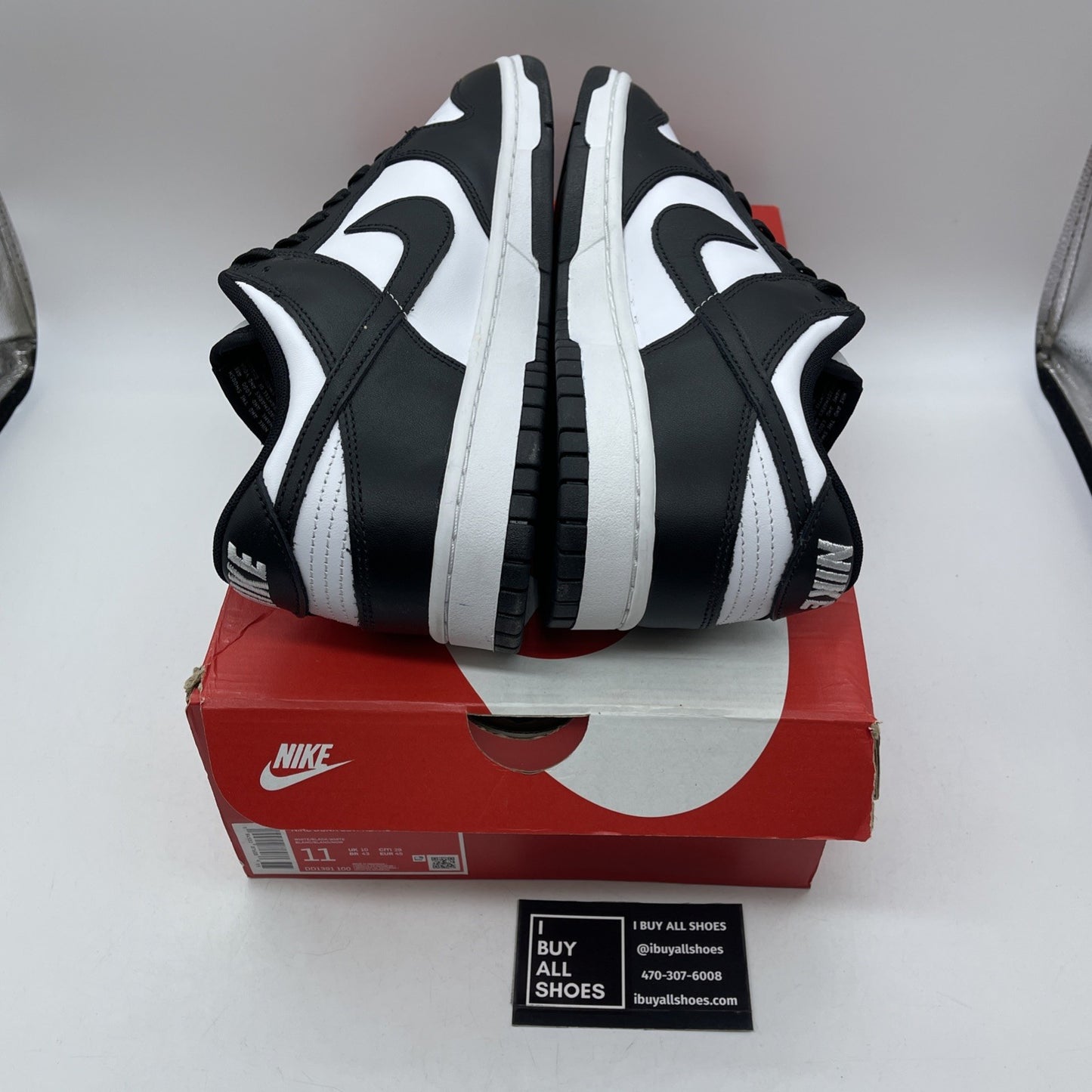 Size 11 - Nike Dunk Low Black White Leather (DD1391-100)