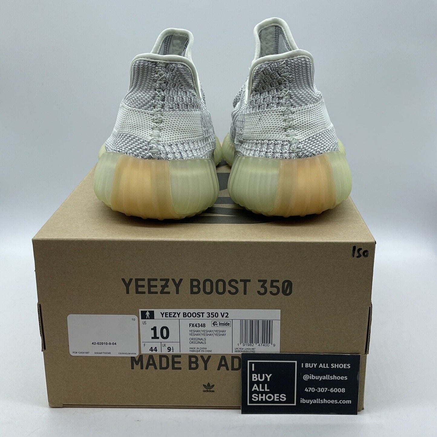 Size 10 - adidas Yeezy Boost 350 V2 Yeshaya Non-Reflective Blue White (FX4348)