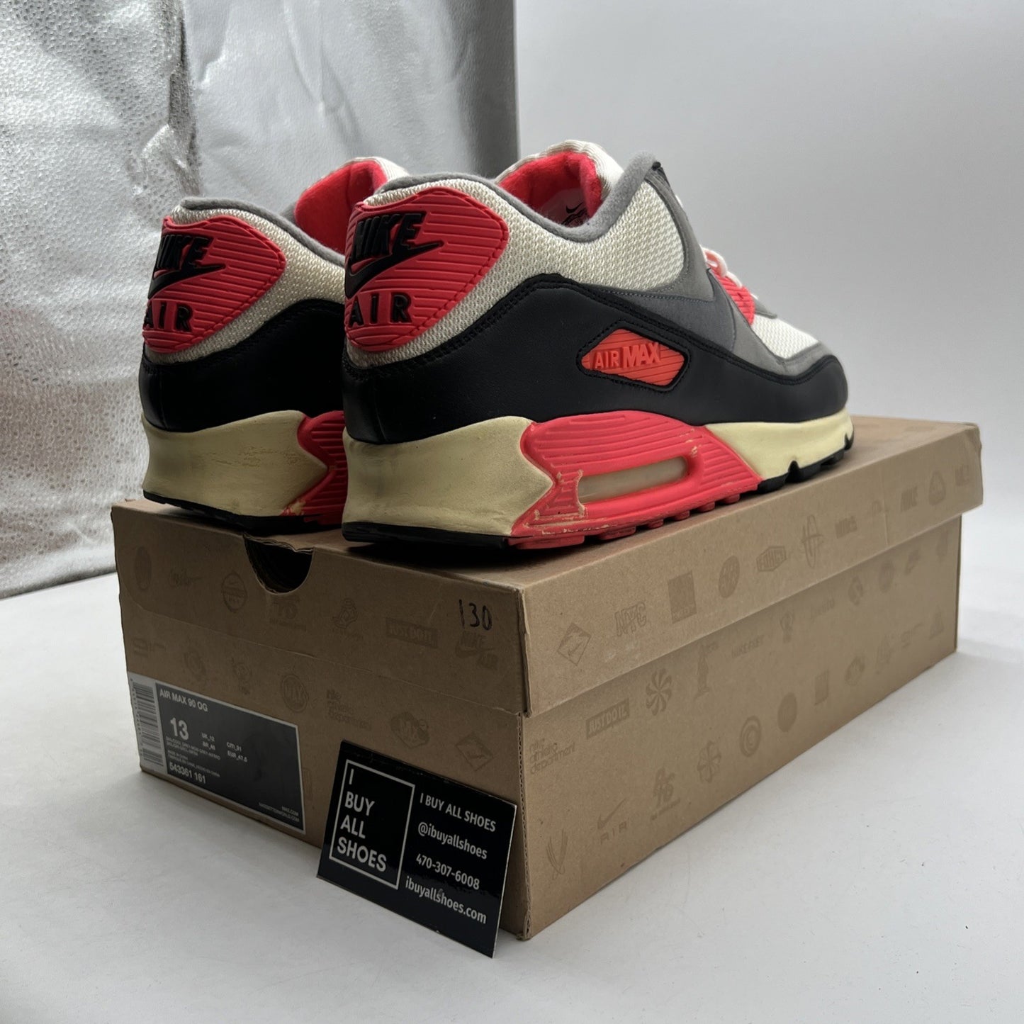 Size 13 - Nike Air Max 90 OG Vintage 2013 Infrared (543361-161)
