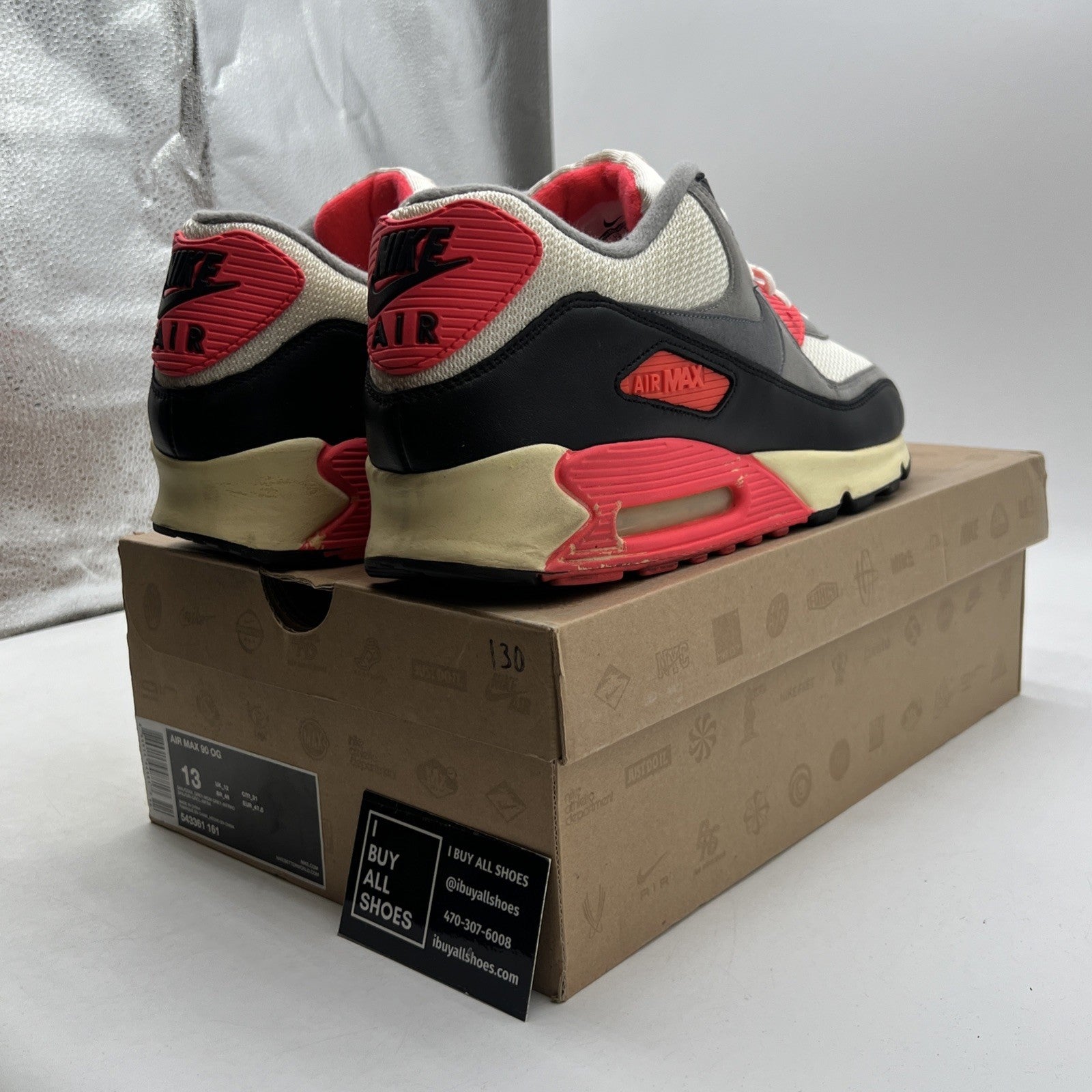Size 13 - Nike Air Max 90 OG Vintage 2013 Infrared (543361-161)