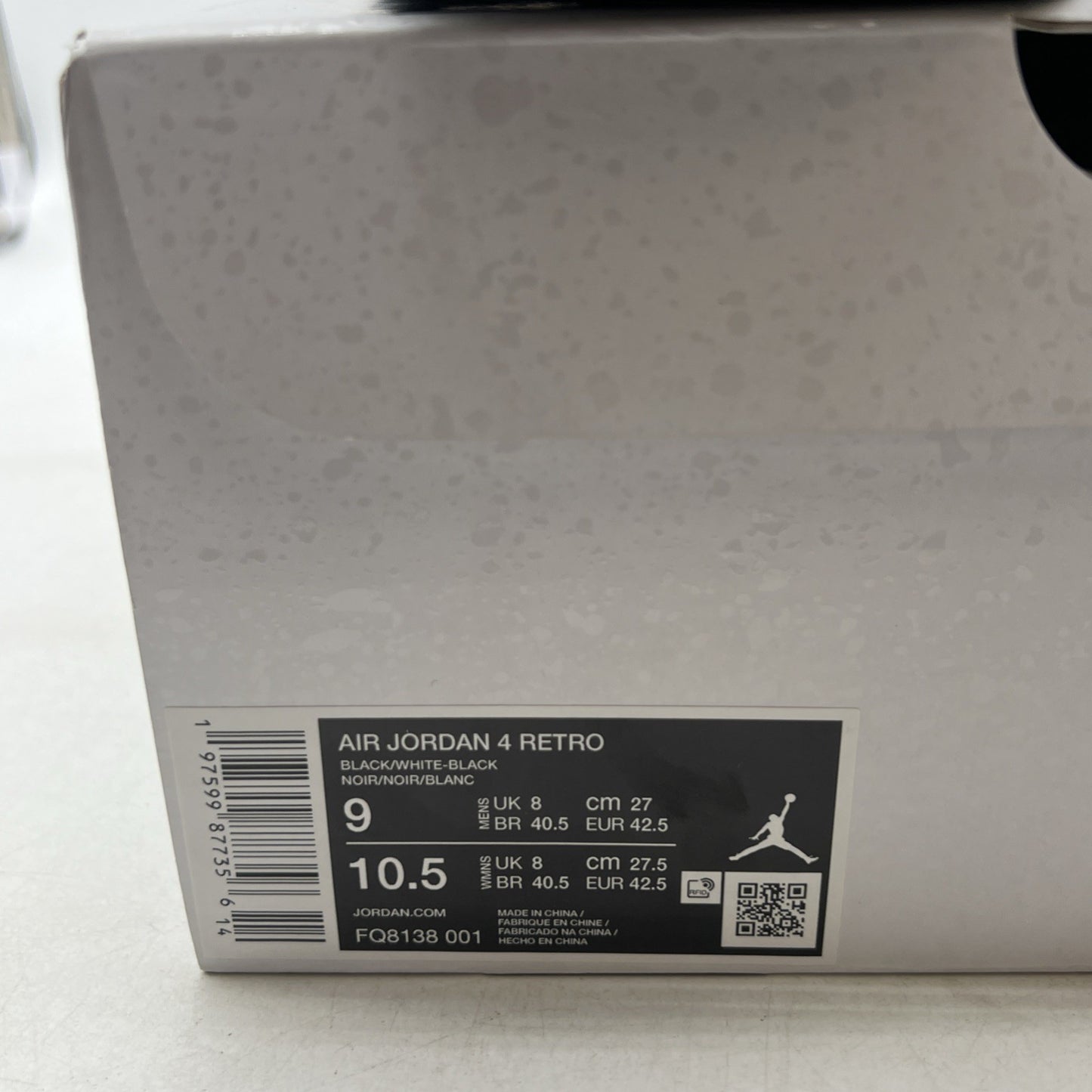 Size 9 - Air Jordan 4 Retro White Thunder (FQ8138-001)