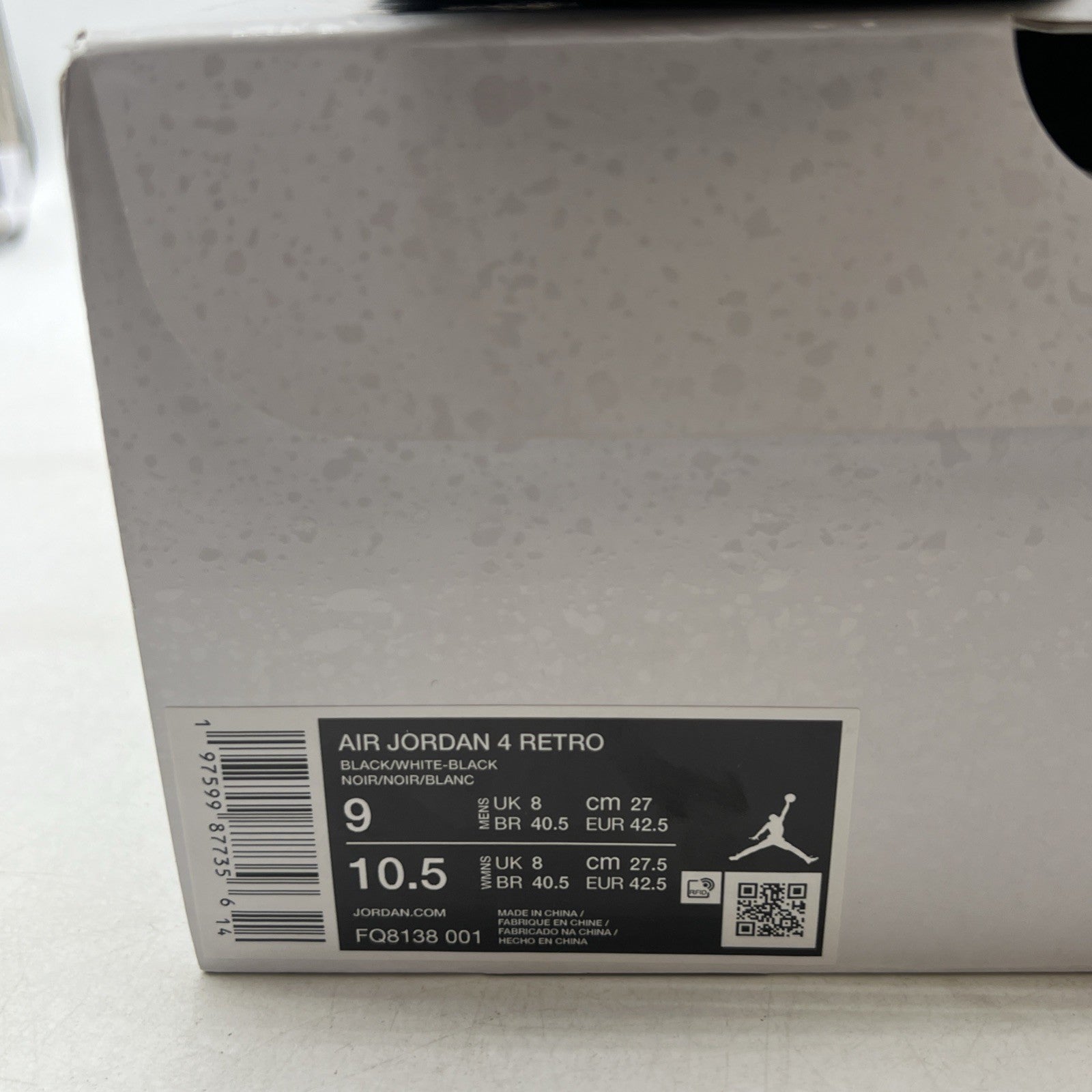 Size 9 - Air Jordan 4 Retro White Thunder (FQ8138-001)