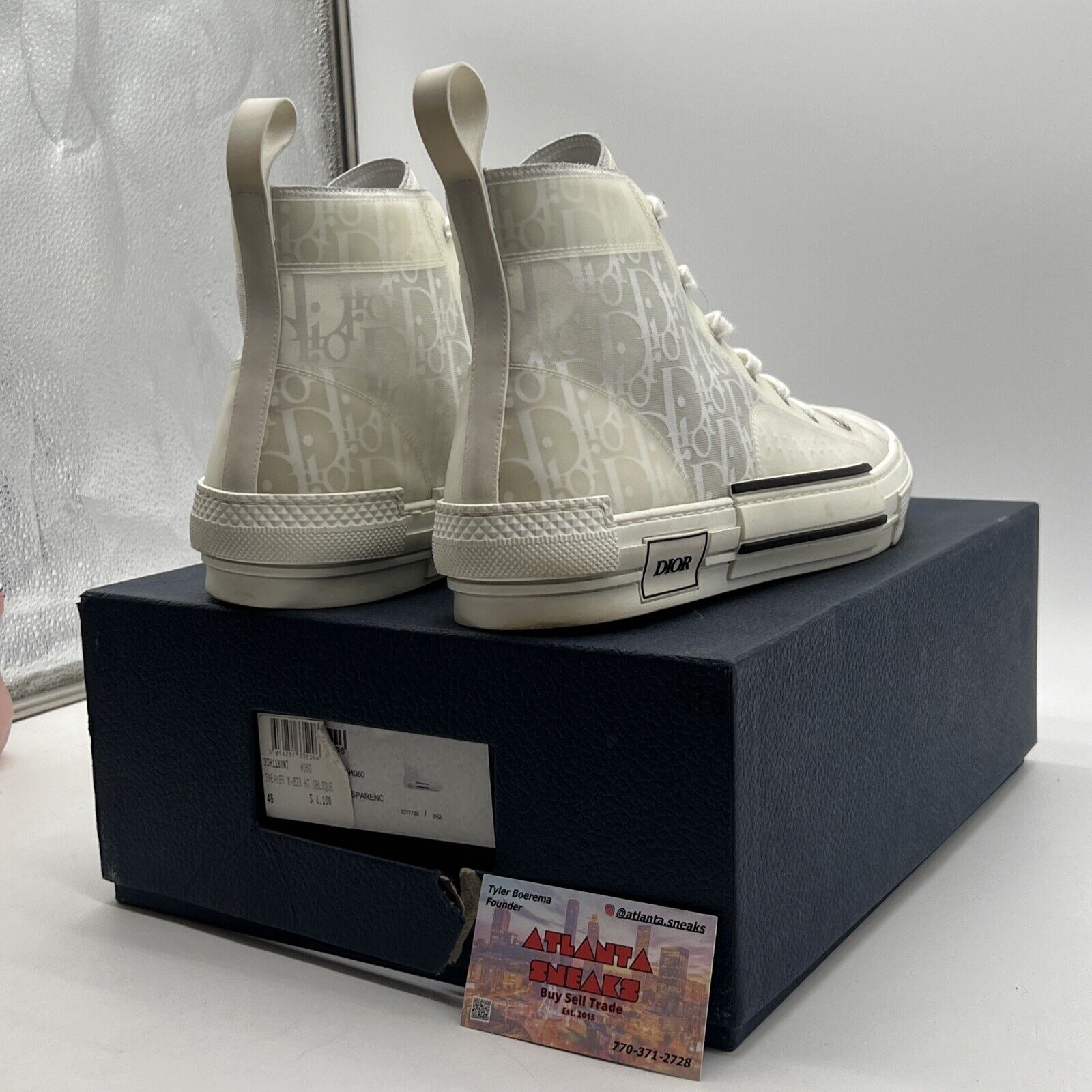 Size 12 - Dior B23 High Dior Oblique - White (3SH118YNT-H060)