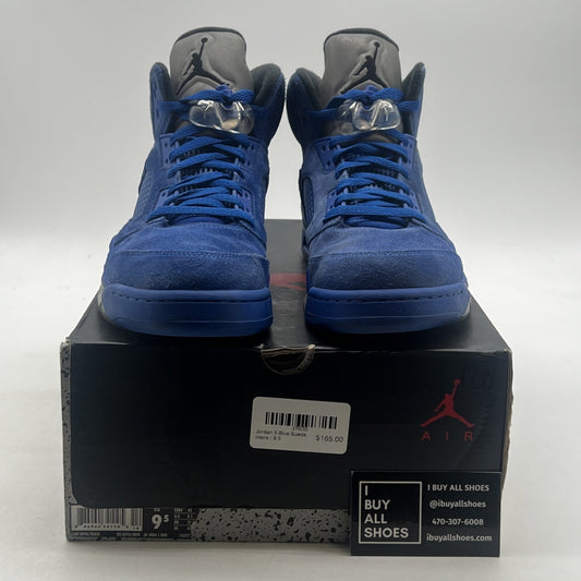 Size 9.5 - Air Jordan 5 Retro Blue Suede (136027-401)