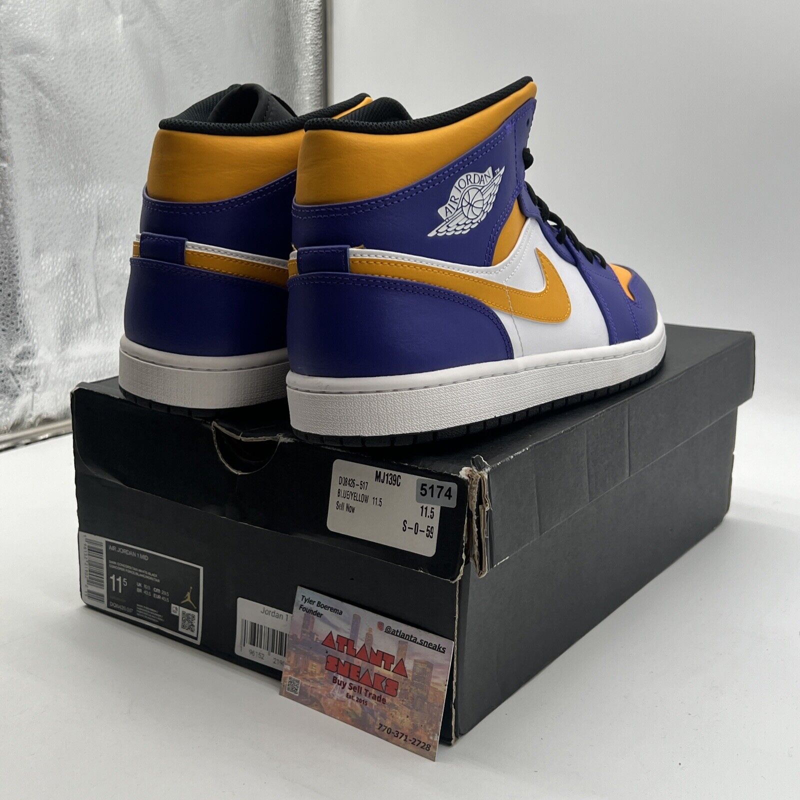 Size 11.5 - Air Jordan 1 Mid Lakers (DQ8426-517)