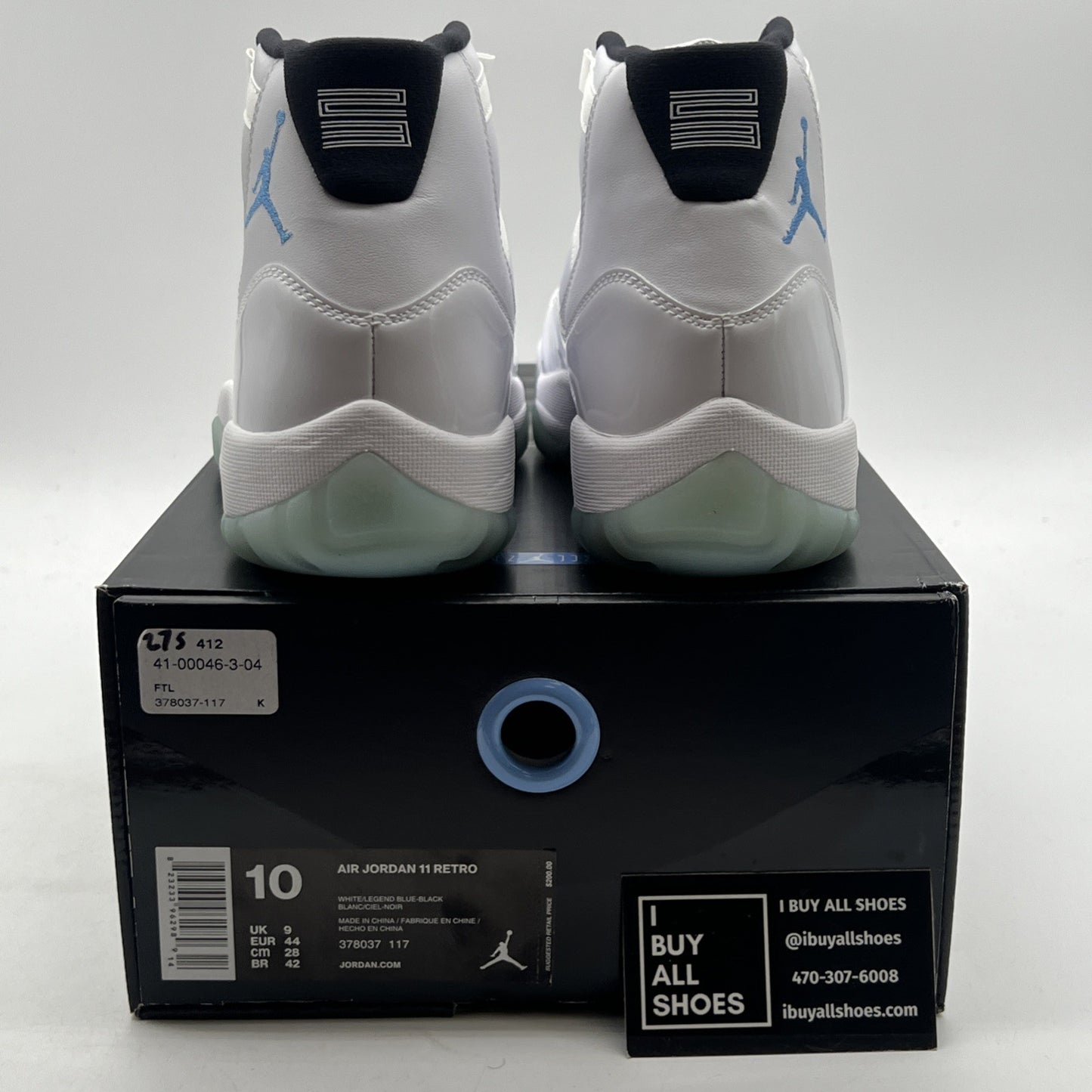 Size 10 - Air Jordan 11 Retro High Legend Blue (378037-117)