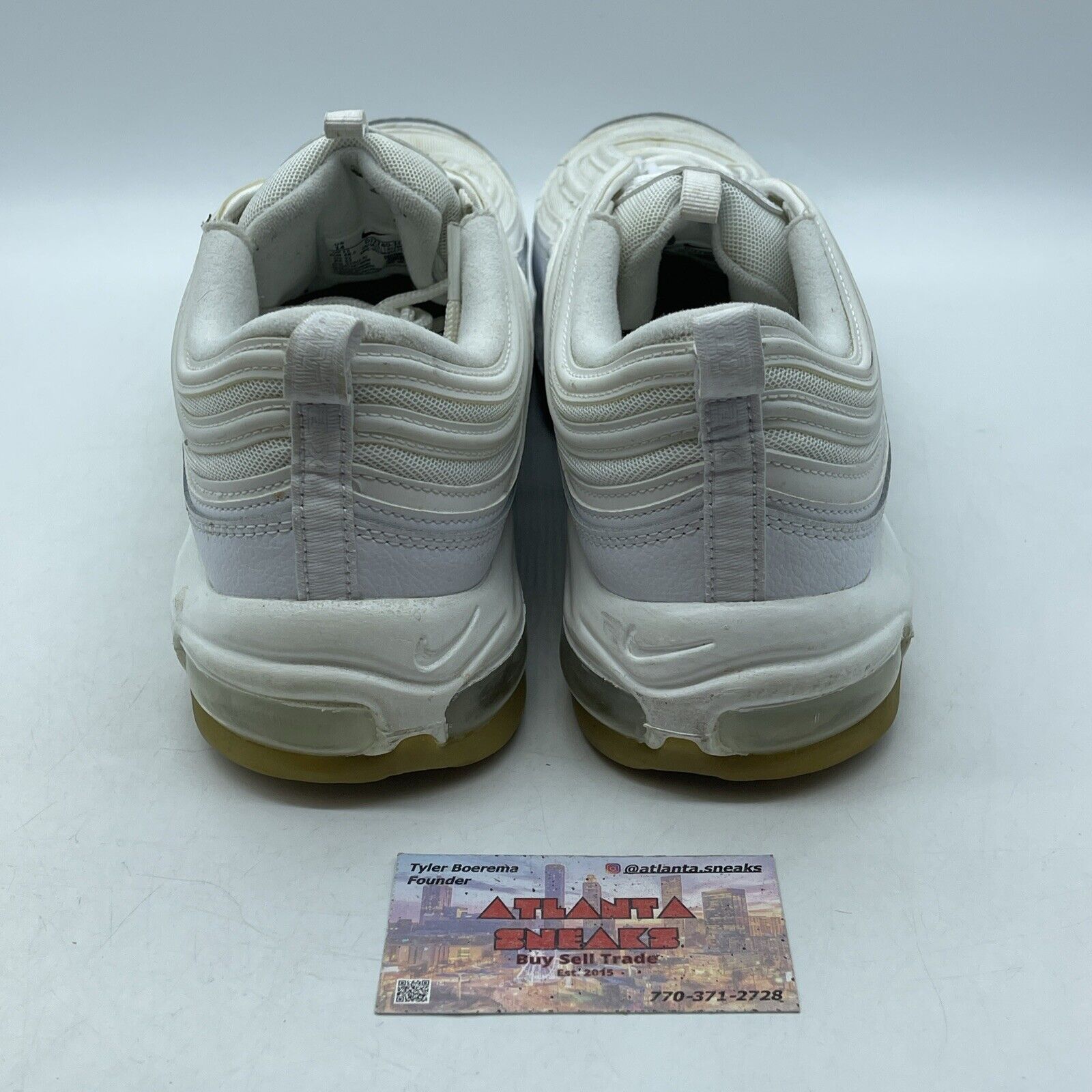 Size 14 - Nike Air Max 97 White Gum Brown Suede Leather (DJ2740-100)