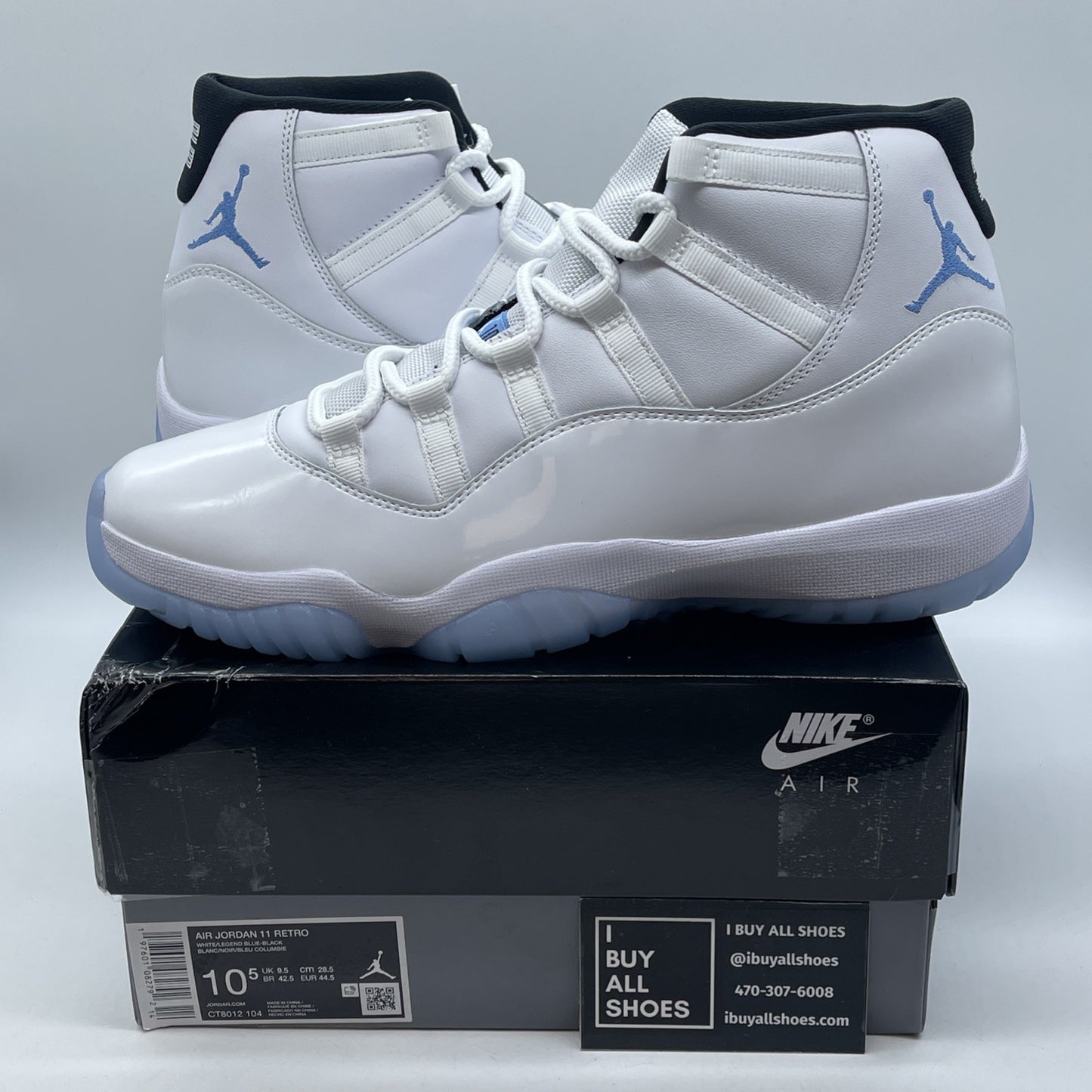 Size 10.5 - Air Jordan 11 Retro 2024 Legend Blue / Columbia White (CT8012-104)