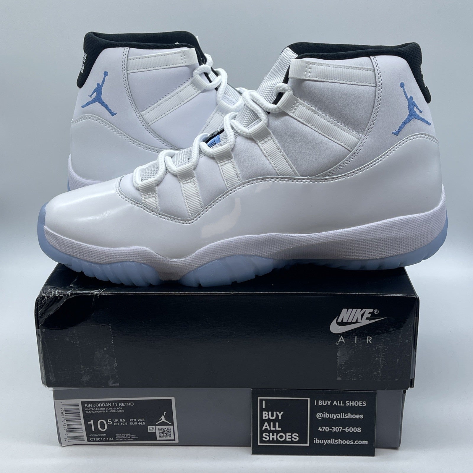 Size 10.5 - Air Jordan 11 Retro 2024 Legend Blue / Columbia White (CT8012-104)