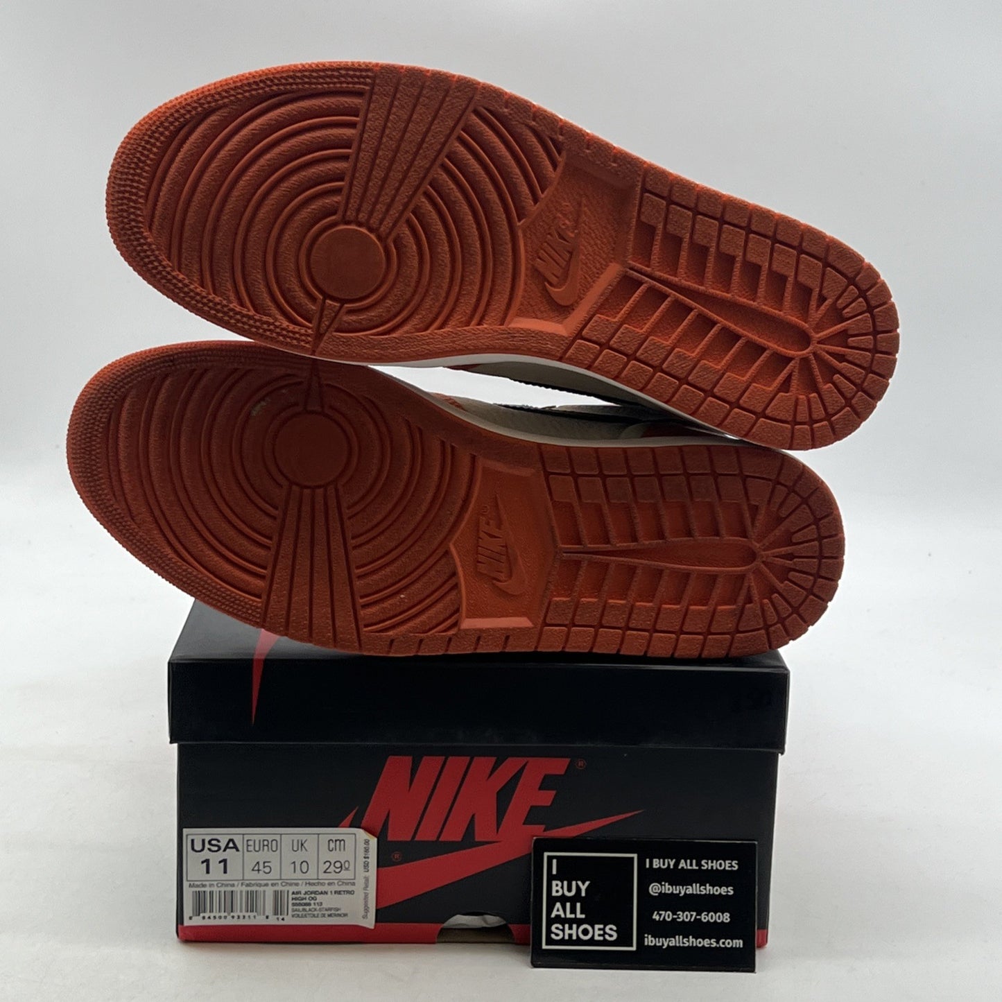 Size 11 - Air Jordan 1 Retro High OG shattered backboard away 2016 (555088-113)