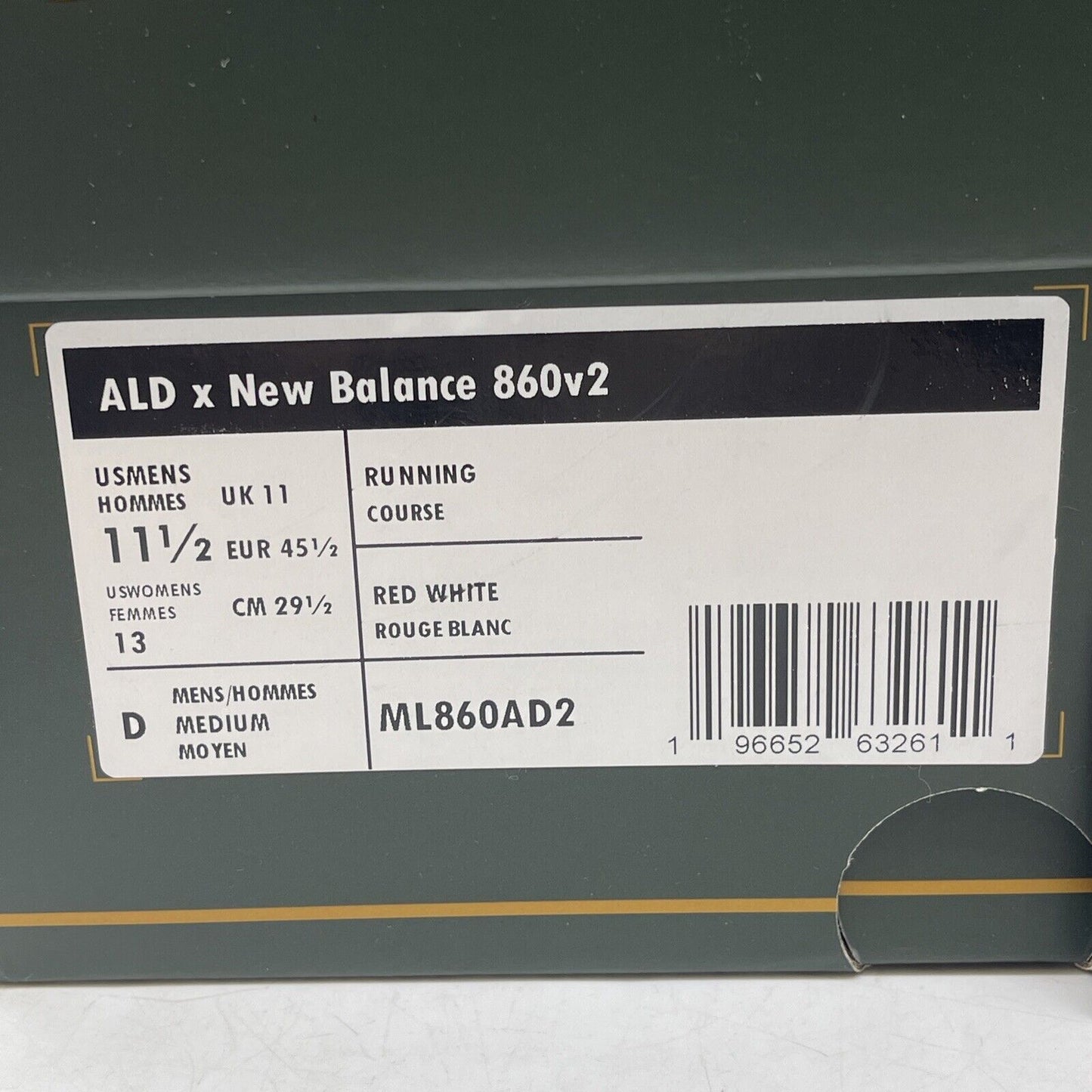 Size 11.5 - New Balance Aimé Leon Dore x 860v2 Red Grey Black (ML860AD2)