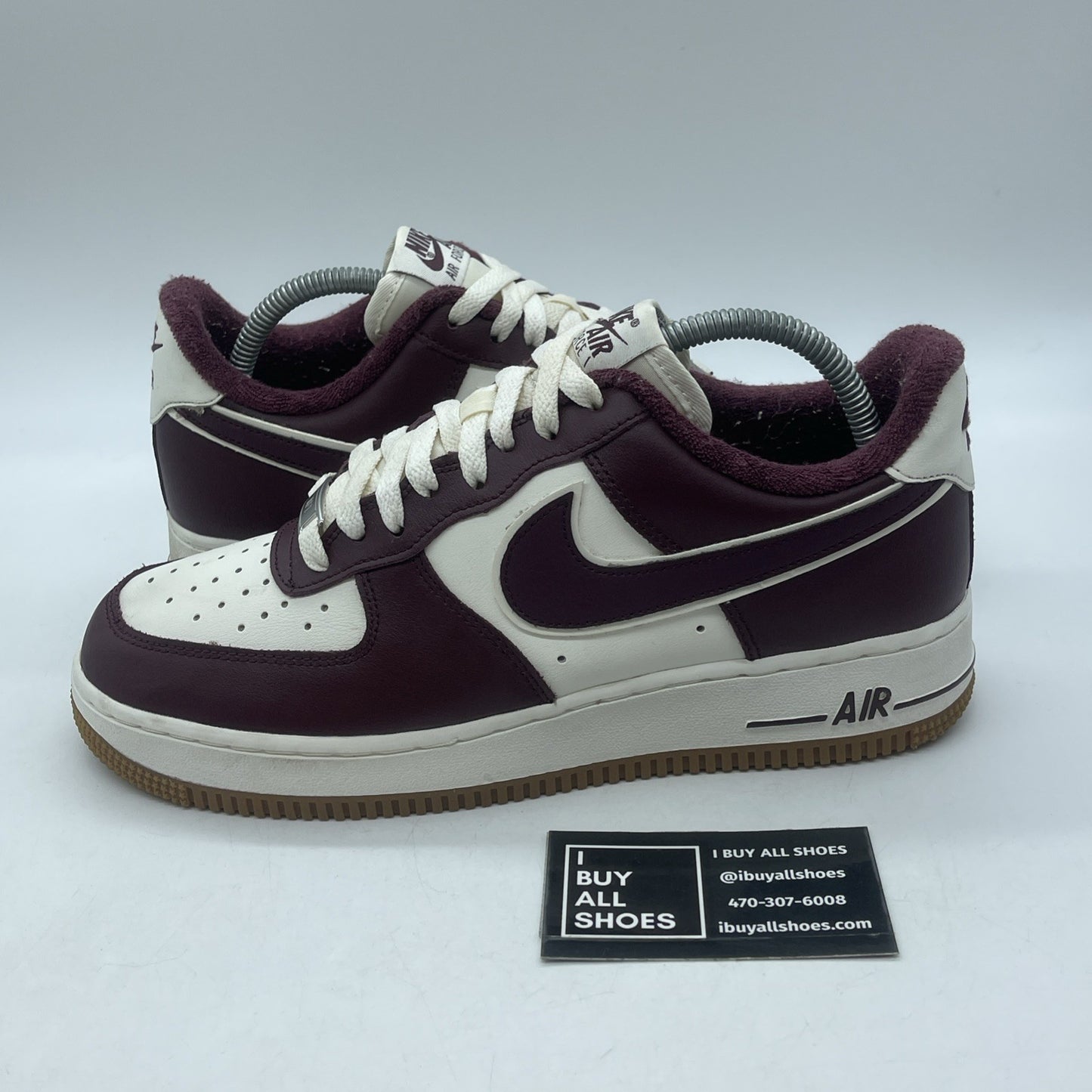 Size 8 - Nike Air Force 1 '07 LV8 College Pack - Night Maroon (DQ7659-102)