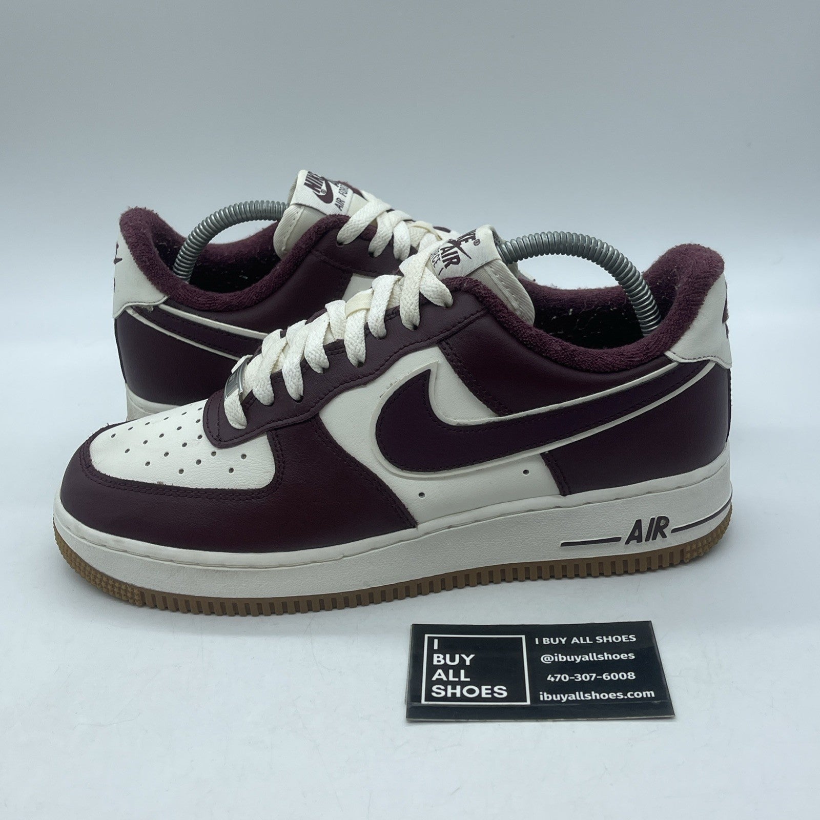 Size 8 - Nike Air Force 1 '07 LV8 College Pack - Night Maroon (DQ7659-102)