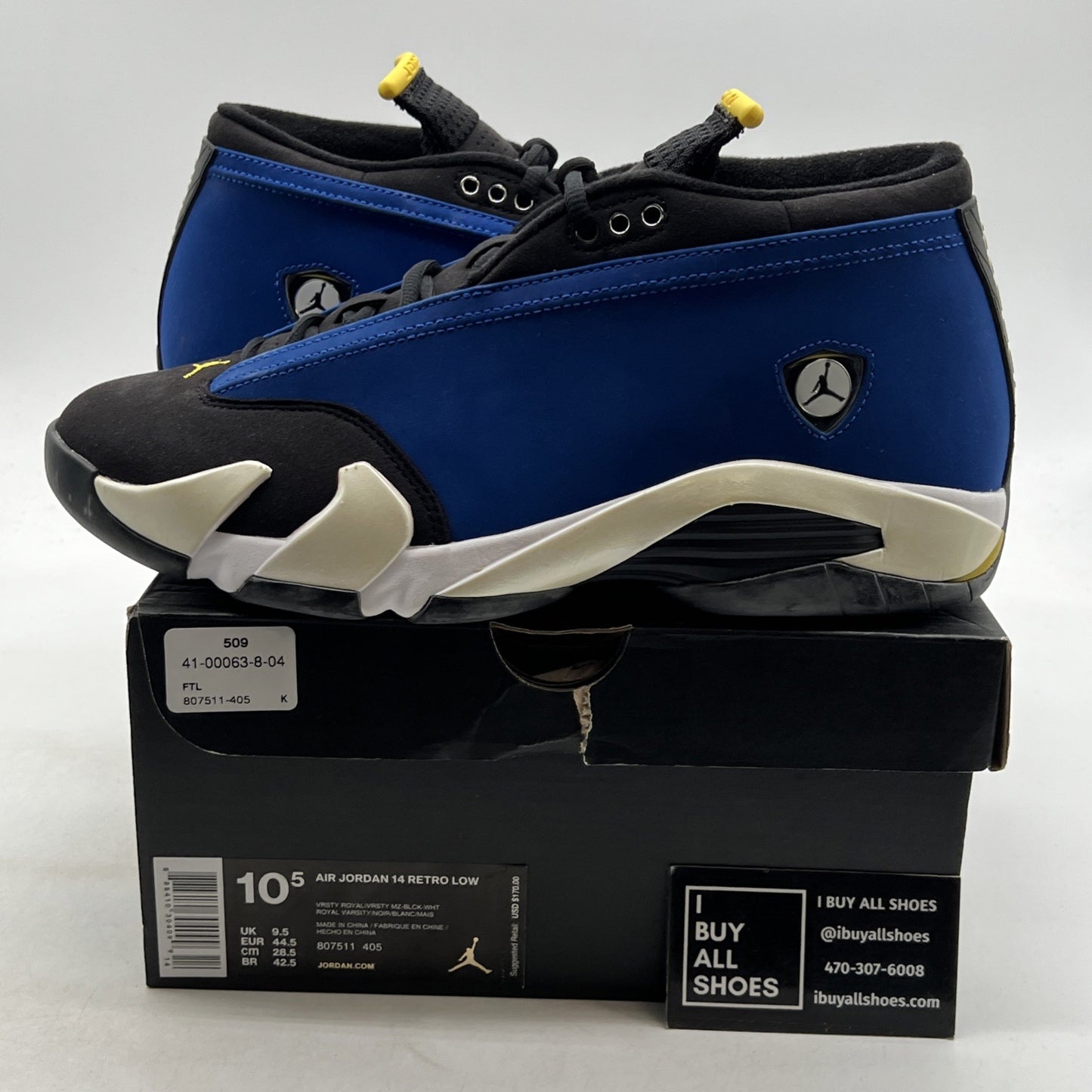 Size 10.5 - Air Jordan 14 Retro 2015 Low Laney (807511-405)