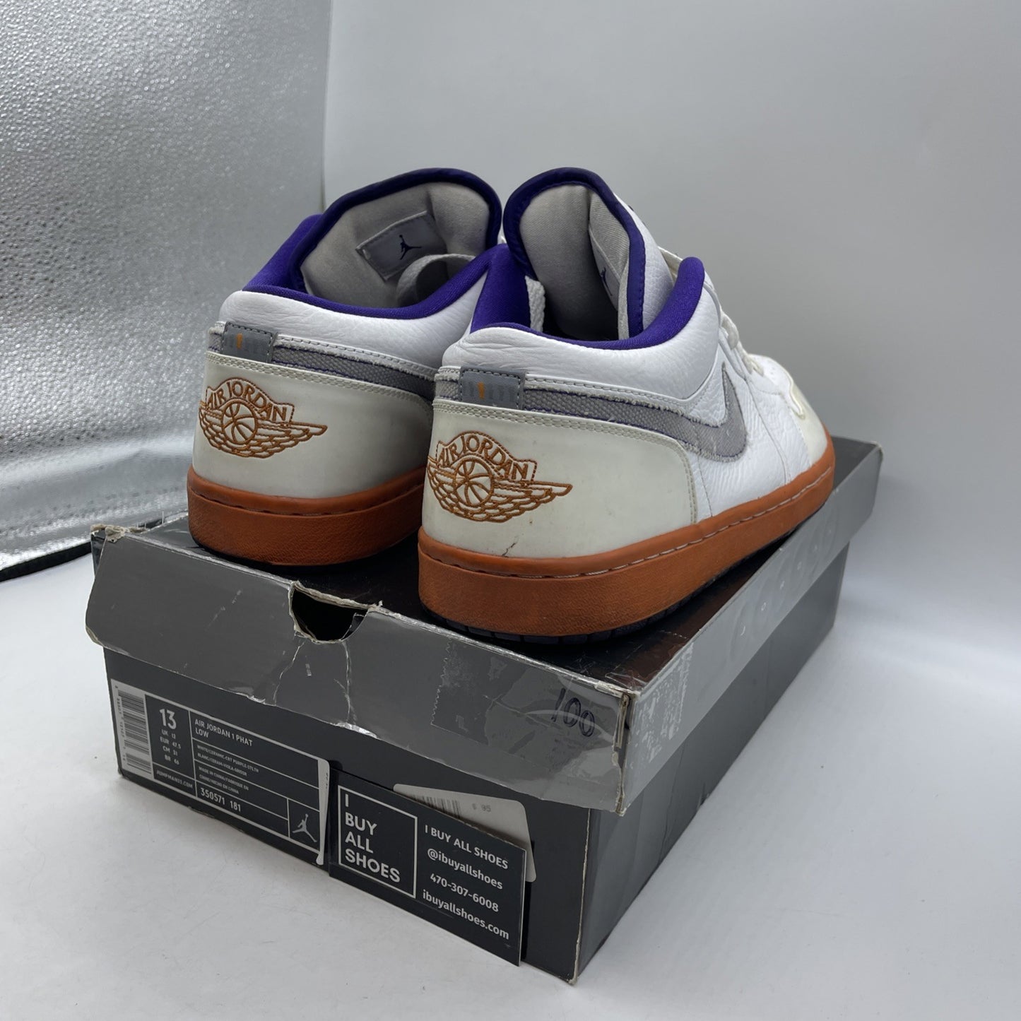 Size 13 - Air Jordan 1 Phat Low Lakers (350571-181)
