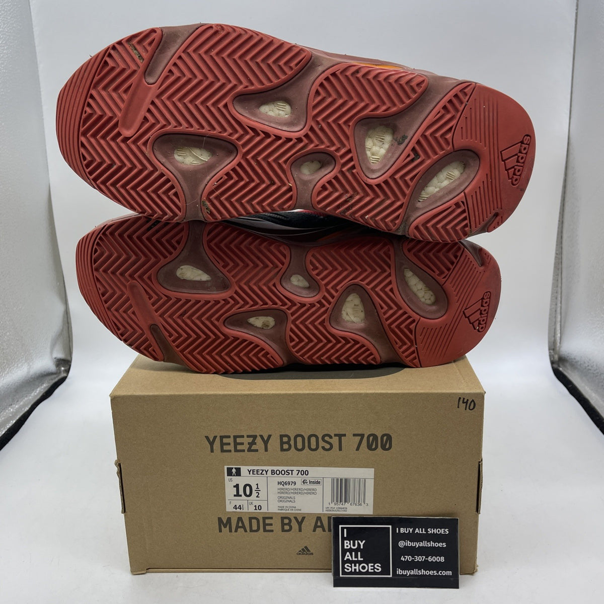 Size 10.5 - Adidas Yeezy Boost 700 Hi-Res Red (HQ6979)