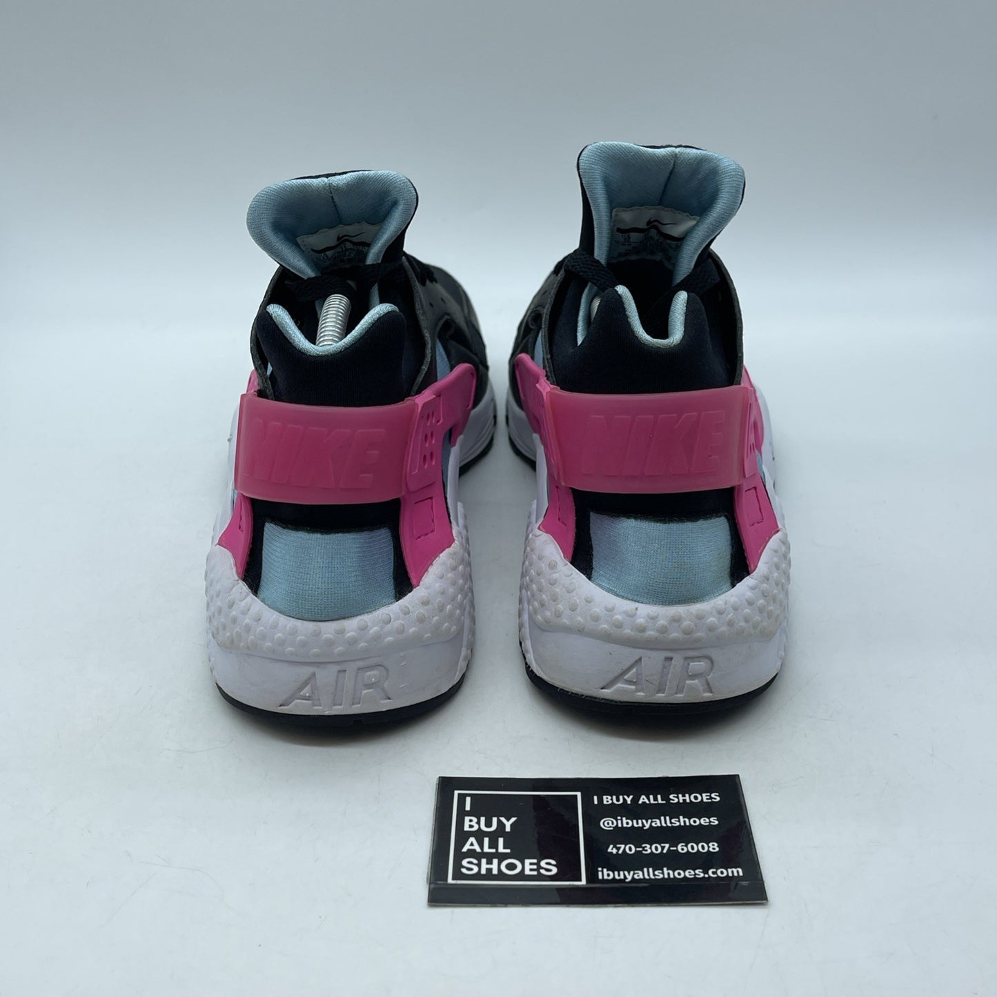 Size 12 - Nike Air Huarache Run South Beach Black Blue Pink Suede (BV2528-001)