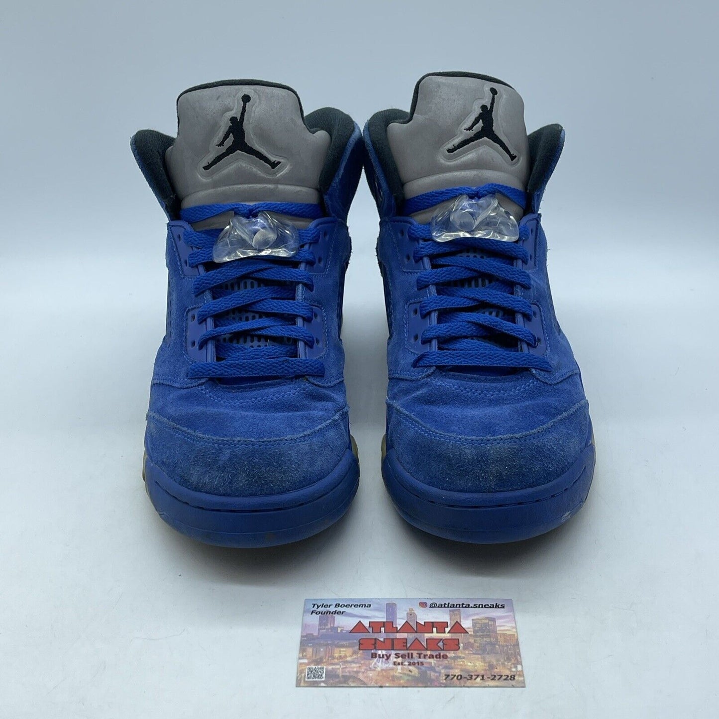 Size 8.5 - Air Jordan 5 Retro Blue Suede Black (136027-401)