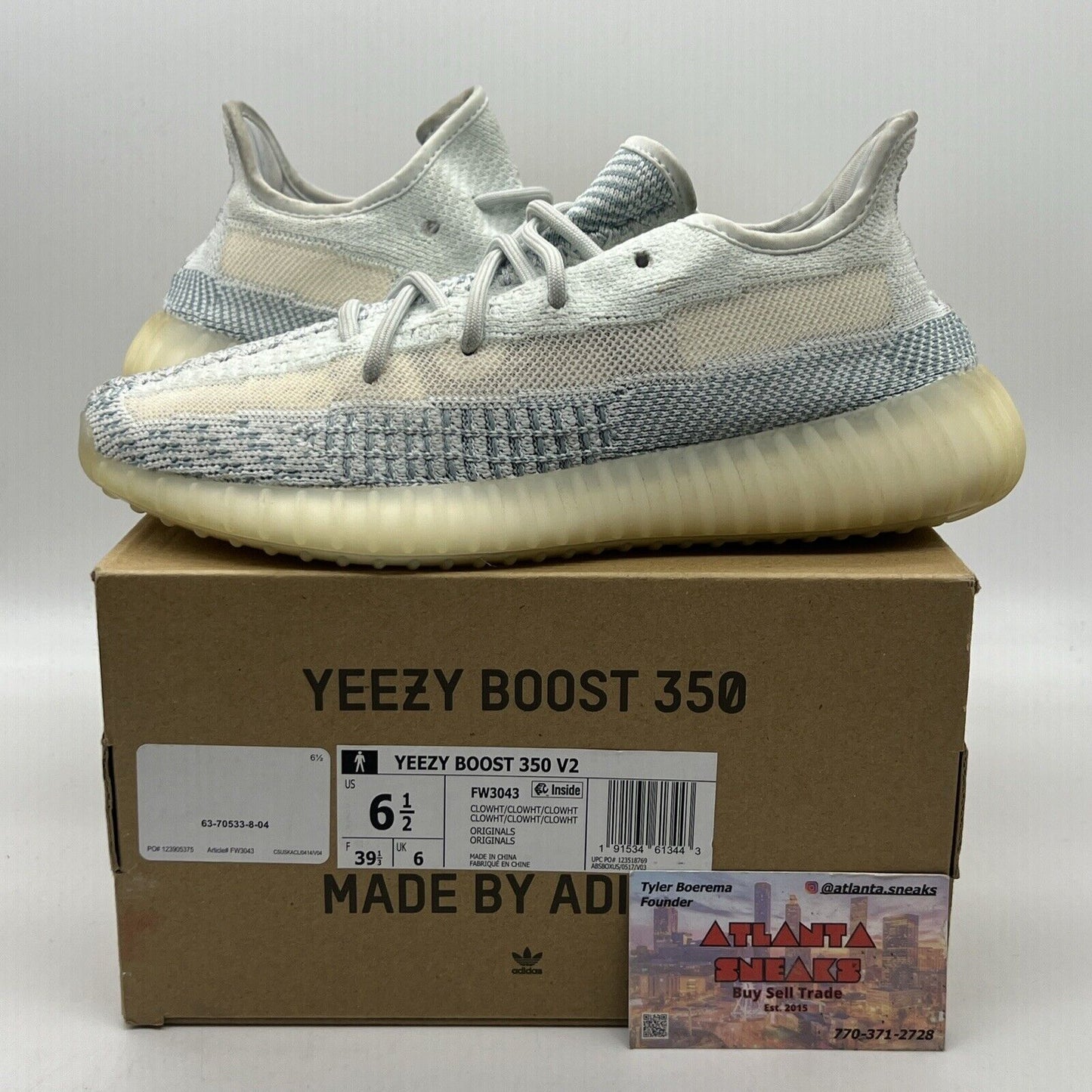 Size 6.5 - adidas Yeezy Boost 350 V2 Cloud White Non-Reflective (FW3043)