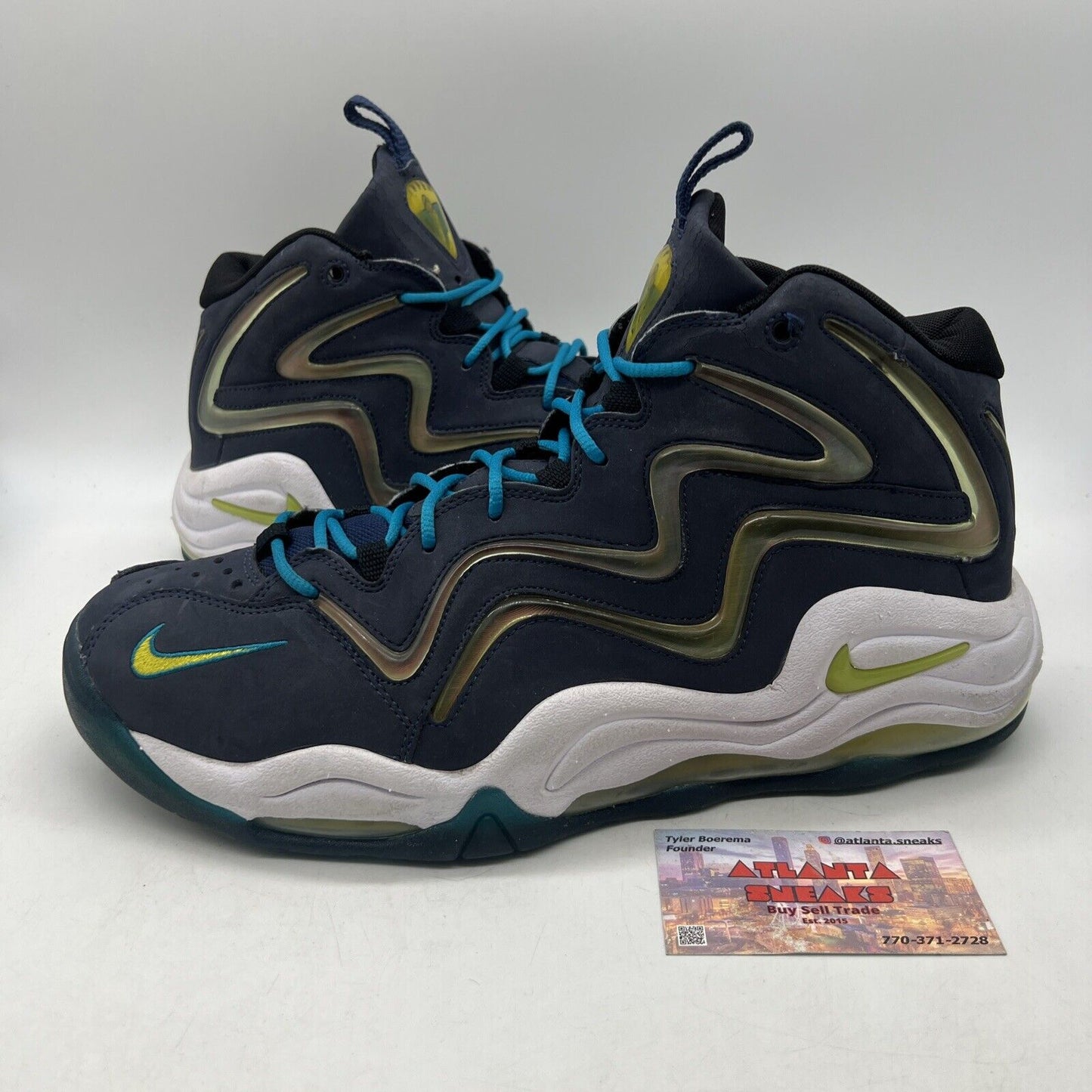 Size 12 - Nike Air Pippen Midnight Navy White Blue Suede (325001-400)