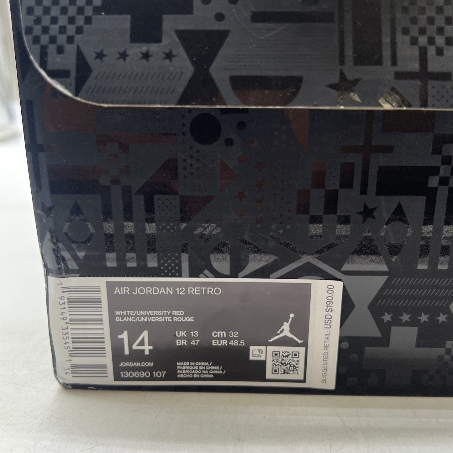 Size 14 - Air Jordan 12 Retro FIBA (130690-107)
