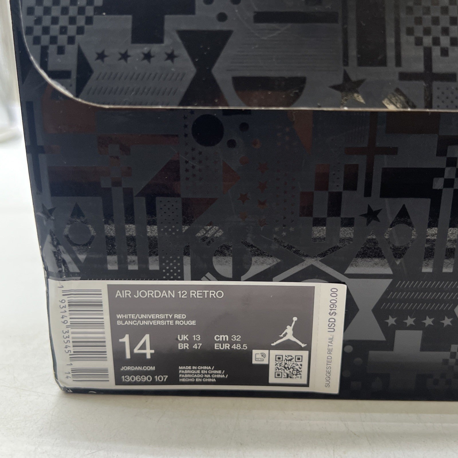Size 14 - Air Jordan 12 Retro FIBA (130690-107)