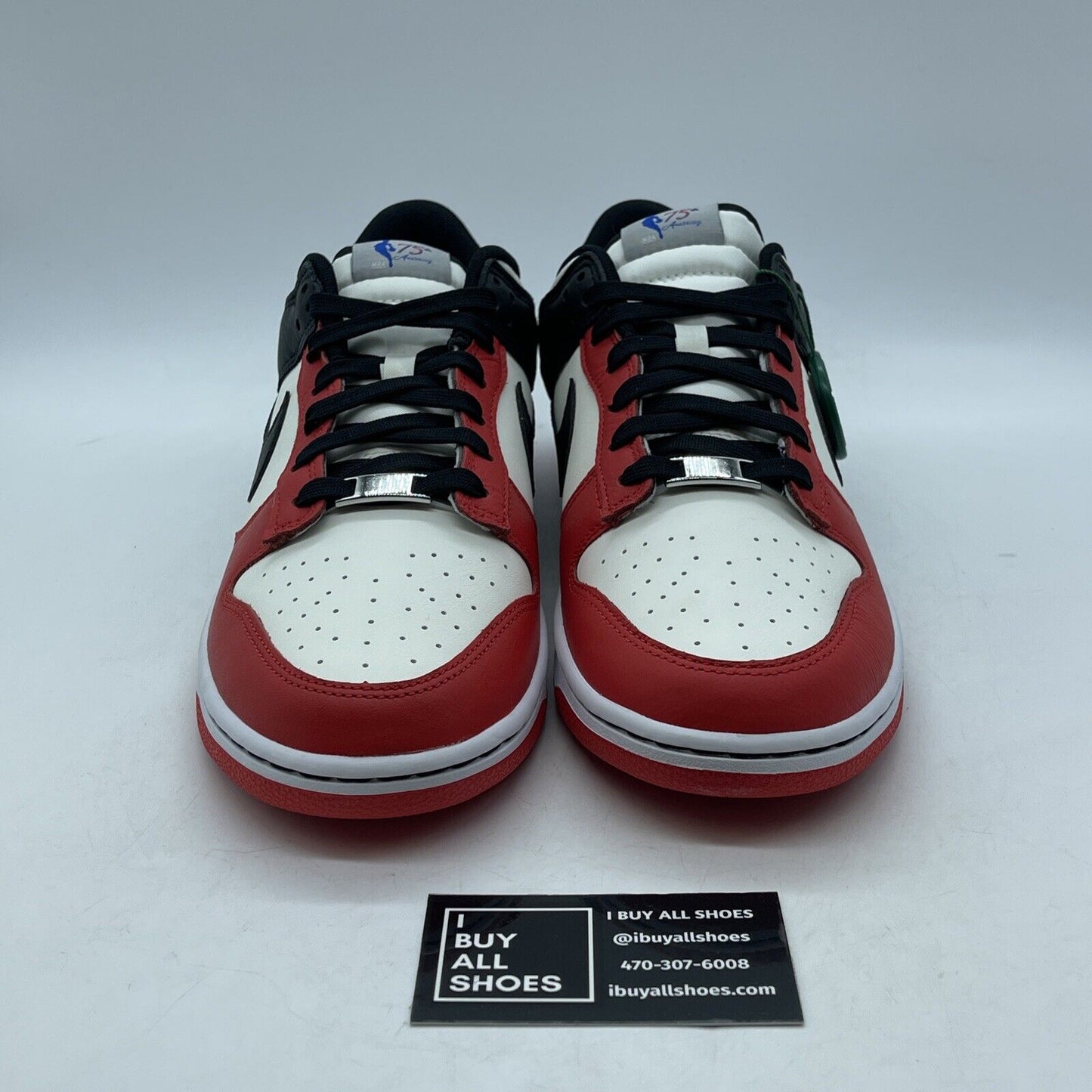 Size 11 - Nike Dunk Low EMB x NBA 75th Anniversary - Bulls Leather (DD3363-100)