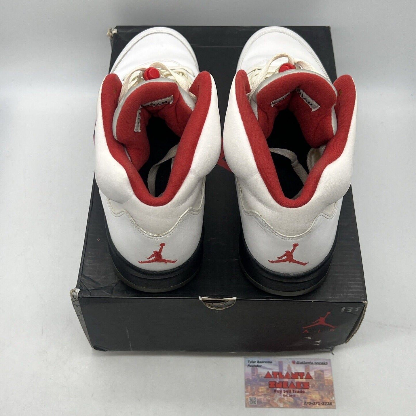 Size 10 - Air Jordan 5 Retro 2013 Fire Red Black White (136027-100)