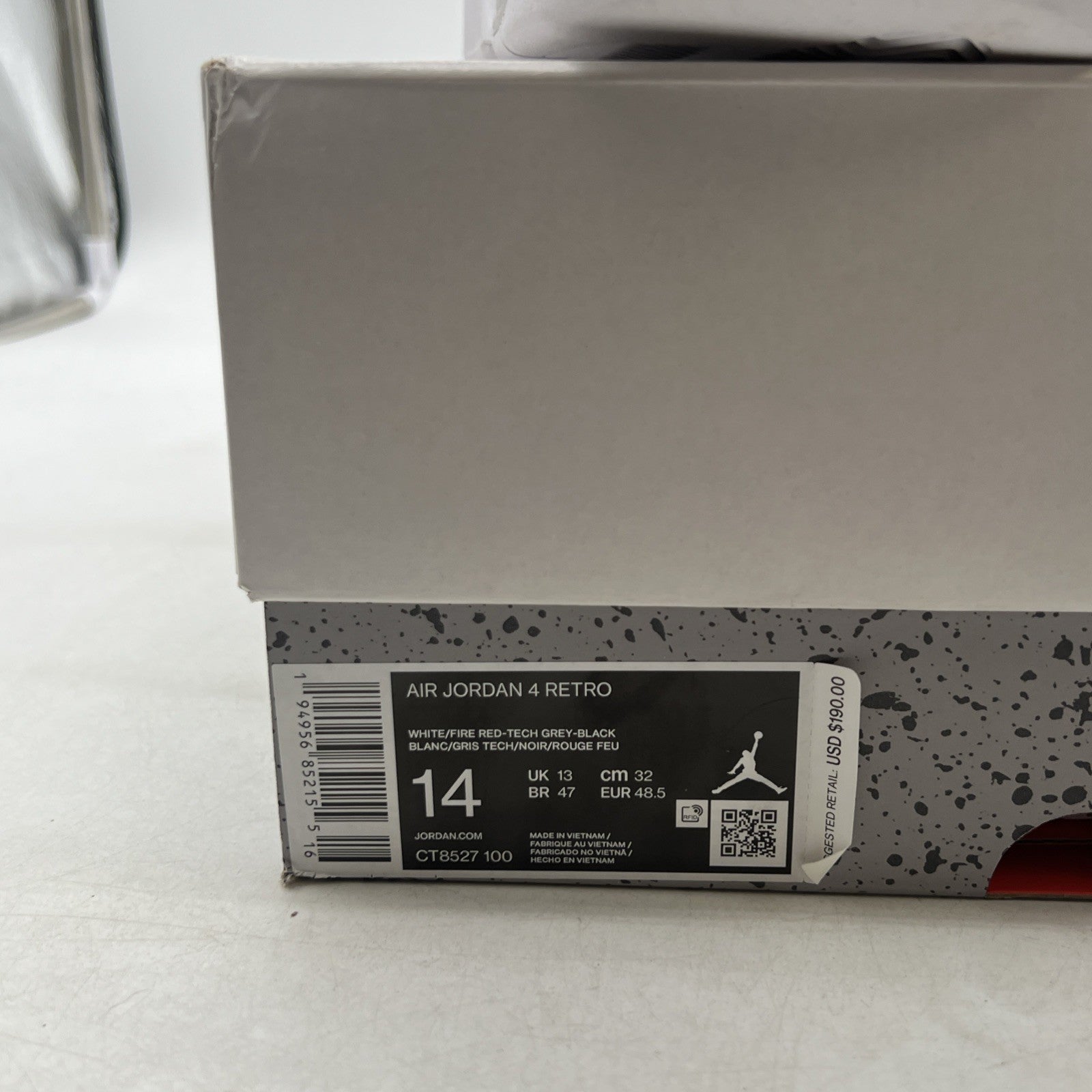 Size 14 - Air Jordan 4 Retro Mid White Oreo (CT8527-100)