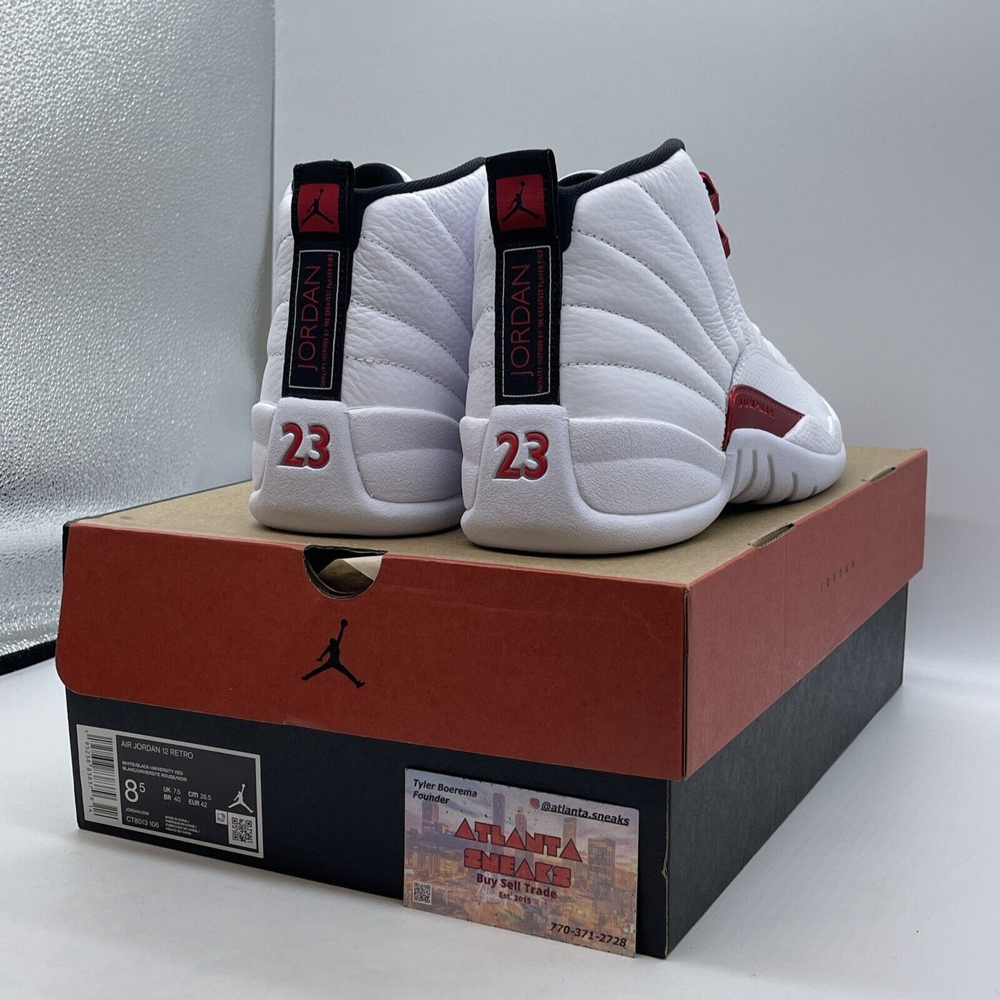 Size 8.5 - Air Jordan 12 Retro Twist Red White Leather (CT8013-106)