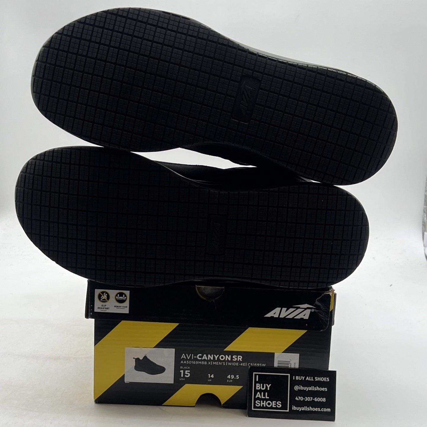 Size 15 - Avia Avi-Canyon SR - (Work-Slip Resistant) (AA50169MBBX) - 4E WIDE -