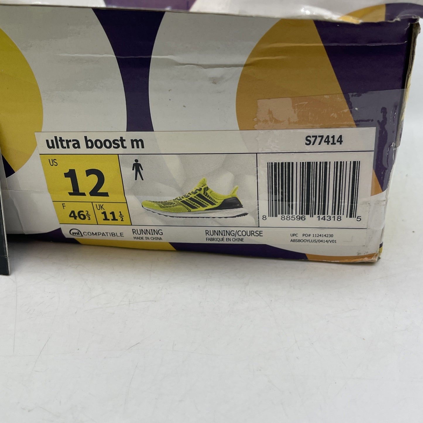 Size 12 - Adidas UltraBoost 1.0 Solar Yellow (S77414)