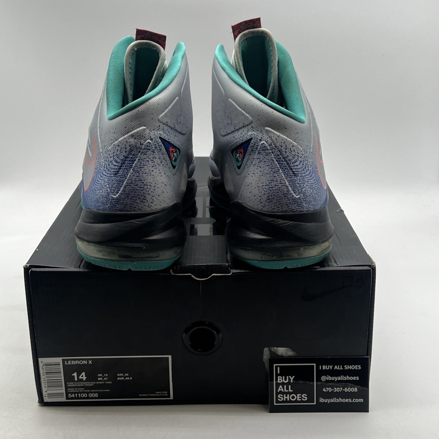 Size 14 - Nike LeBron 10 Pure Platinum (541100-008)