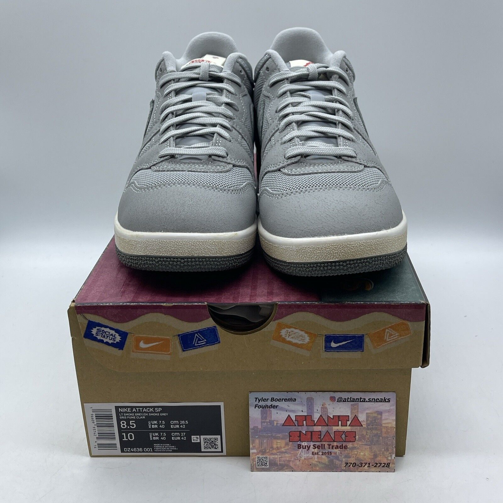 Size 8.5 - Nike Social Status x Mac Attack SP Split Vision Grey (DZ4636-001)