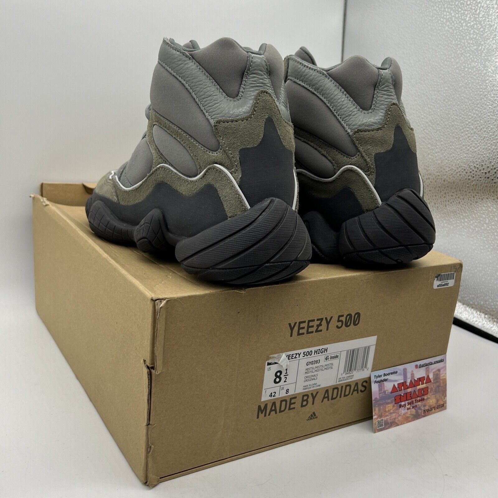 Size 8.5 - adidas Yeezy 500 High Mist Grey (GY0393)