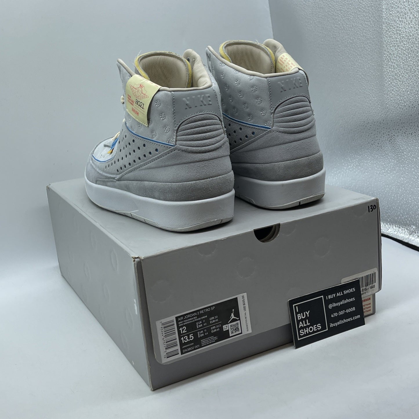 Size 12 - Jordan 2 Gray Fog 2022 Blue Suede Leather (DN3802-001)