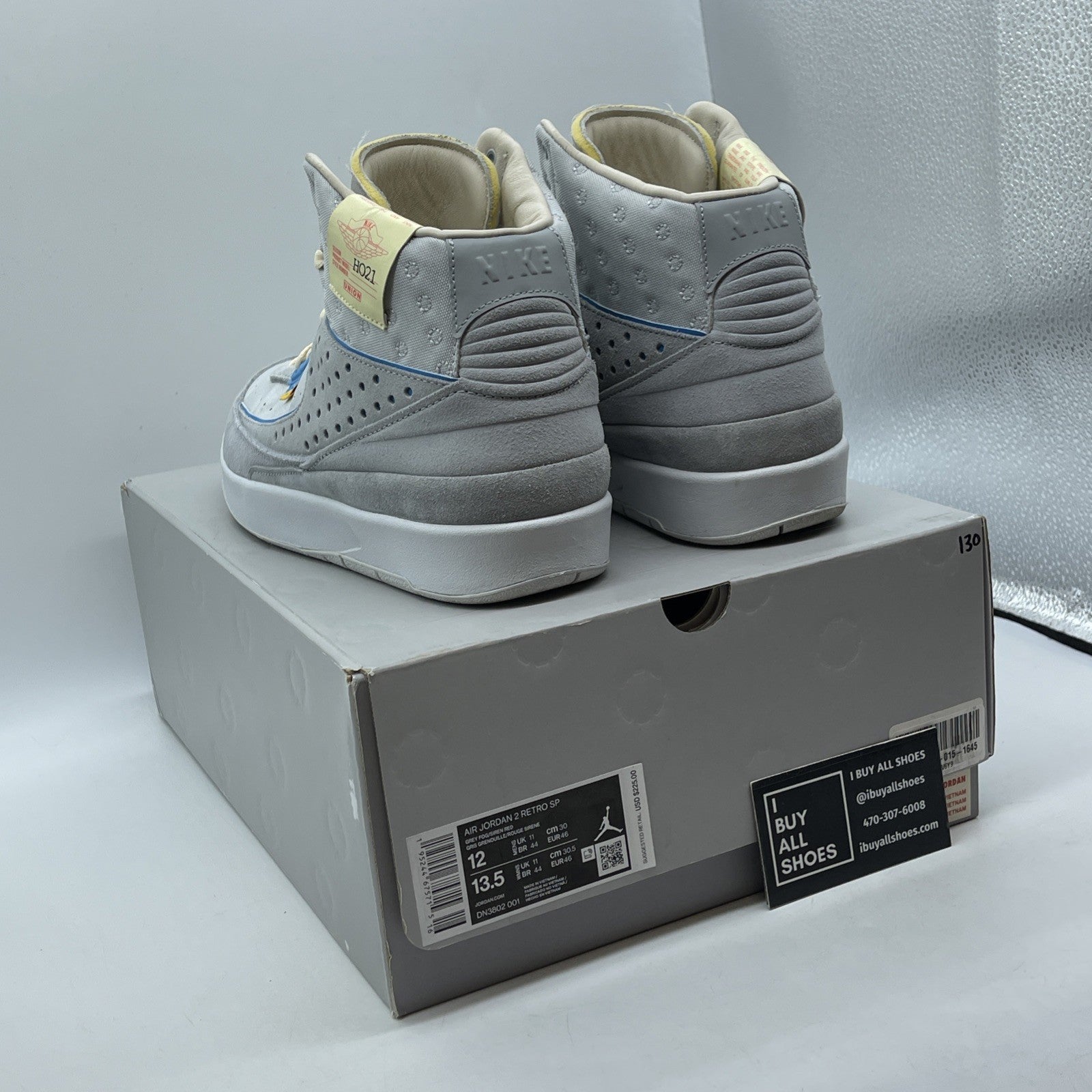 Size 12 - Jordan 2 Gray Fog 2022 Blue Suede Leather (DN3802-001)