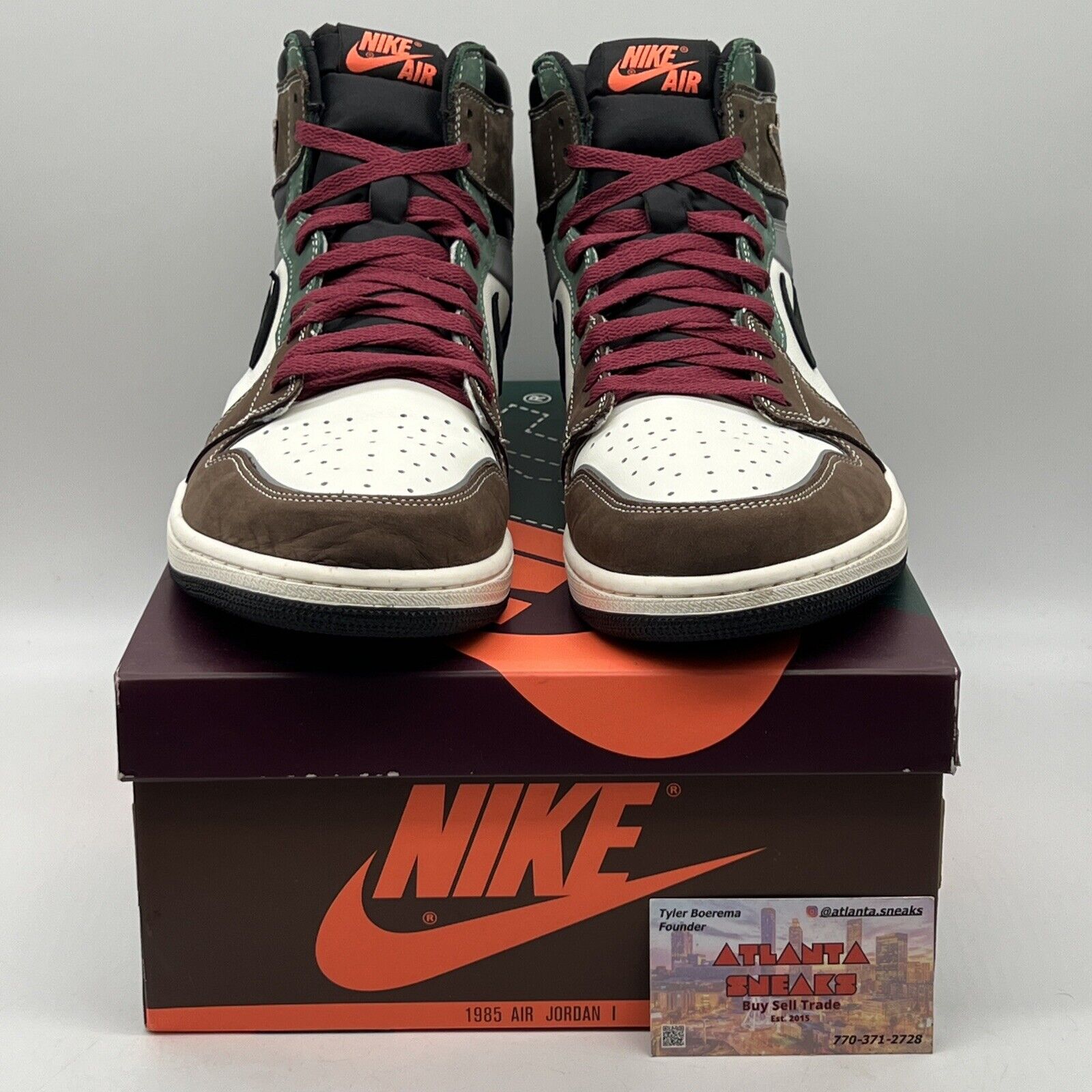 Size 14 - Jordan 1 High OG Crafted 2021 Brown Black Maroon (DH3097-001)