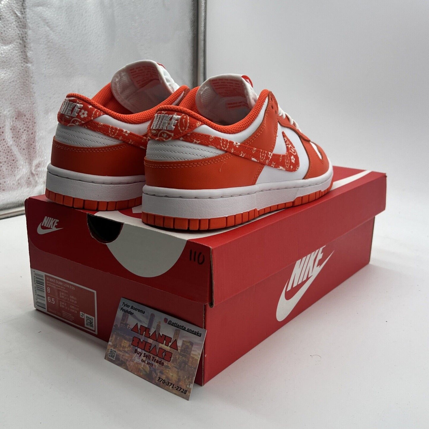 Size 8 - Nike Dunk Low Orange Paisley W (DH4401-103)