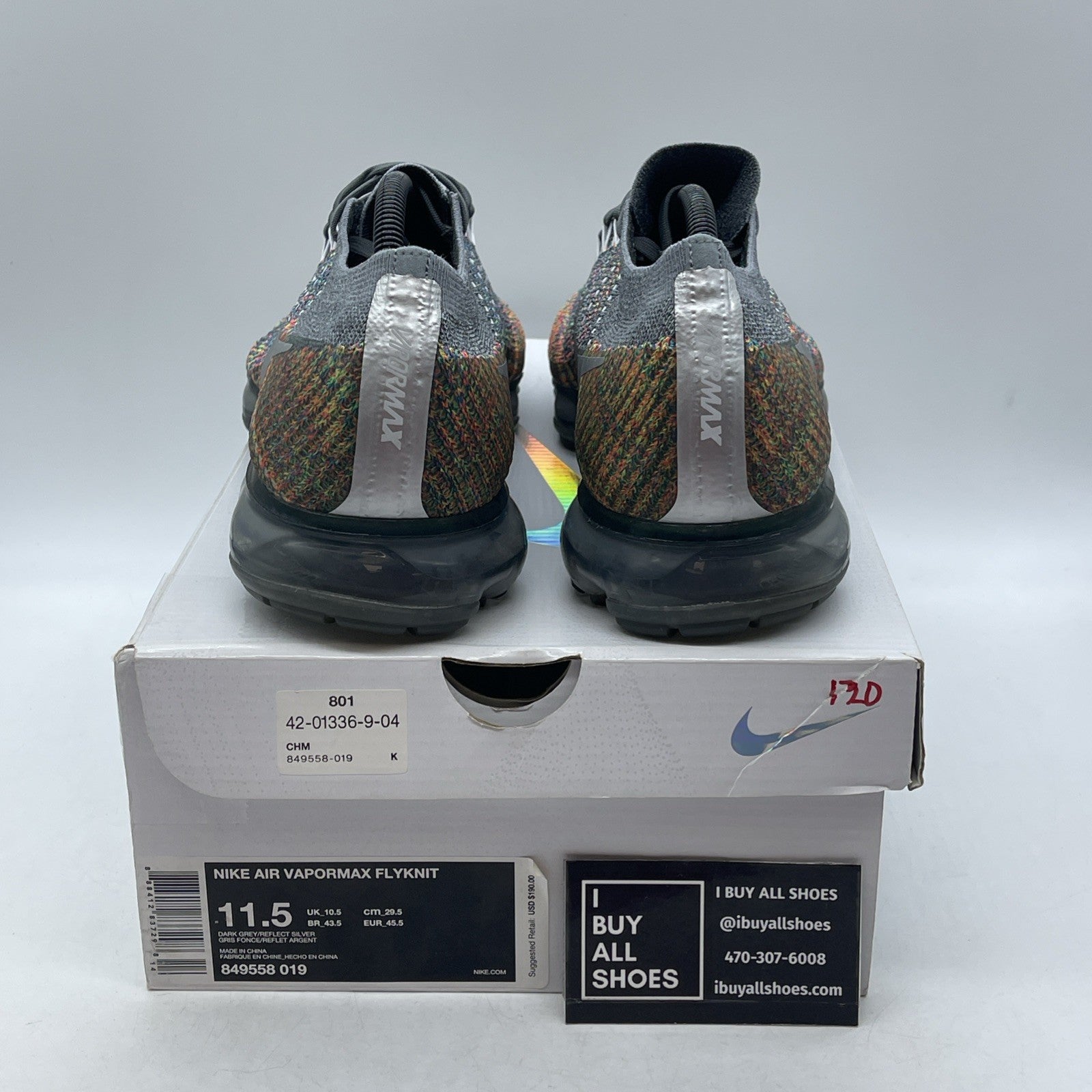 Size 11.5 - Nike Air VaporMax Grey Multi (849558-019)