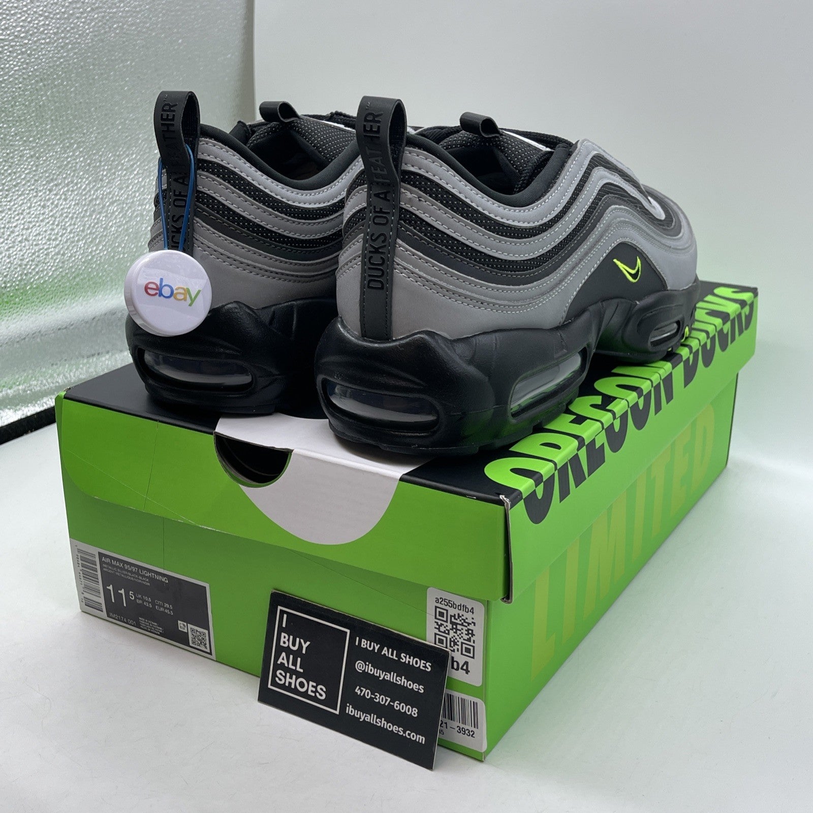 Size 11.5 - Nike Air Max 95/97 PE University of Oregon Lightning (IM2174-001)