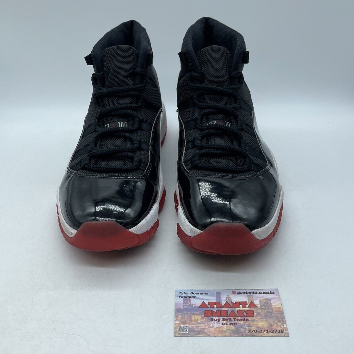 Size 11.5 - Jordan 11 Retro High Bred Red Black White Leather (378037-061)