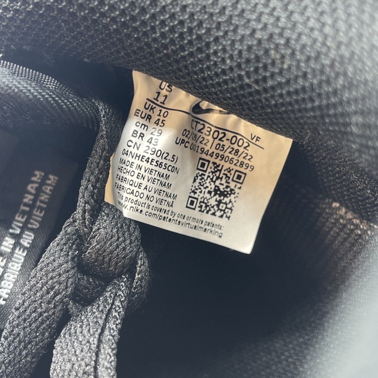 Size 11 - Nike Air Force 1 Black White Leather (CT2302-002)