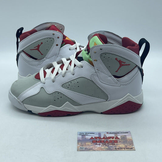 Size 6Y (GS) - Jordan 7 Retro High Hare White Red Black Green (304774-125)