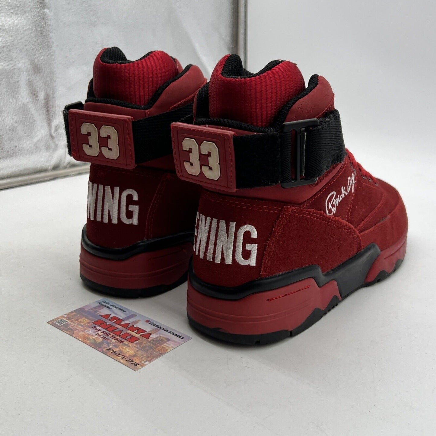 Size 8 -  Patrick Ewing Athletics Ewing 33 HI Red High Top Sneakers