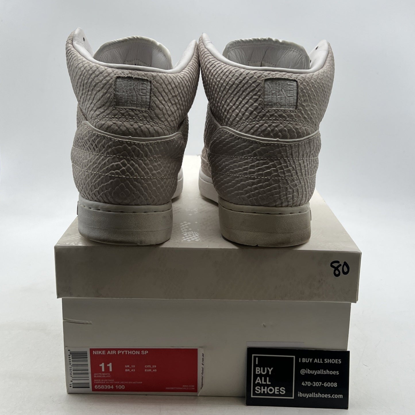 Size 11 - Nike Air Python White (658394-100)