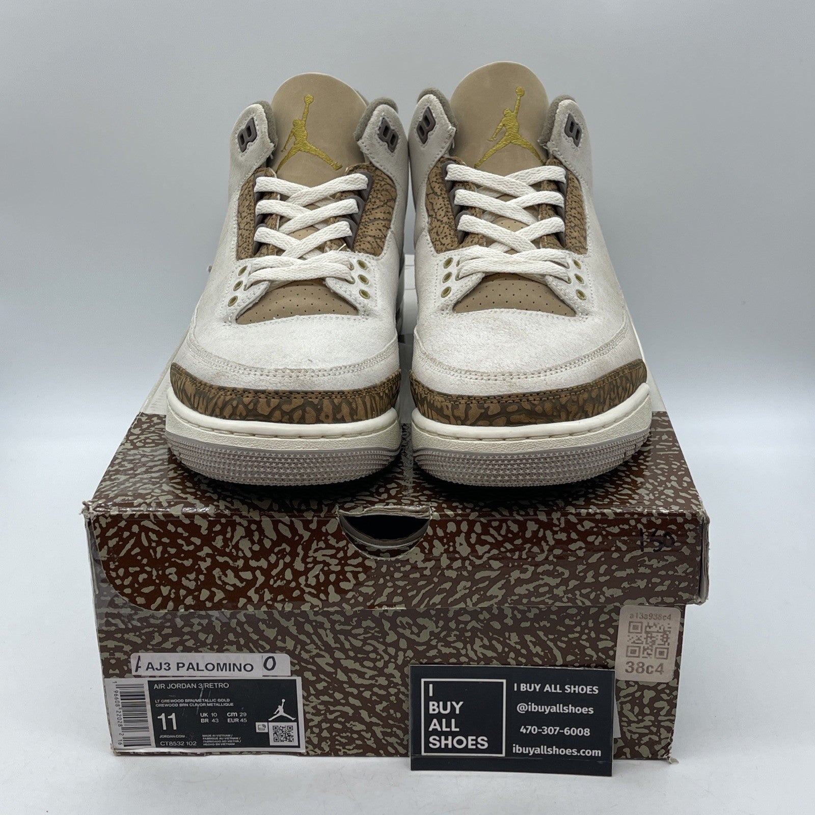 Size 11 - Jordan 3 Retro Low Palomino Brown Tan Suede (CT8532-102)