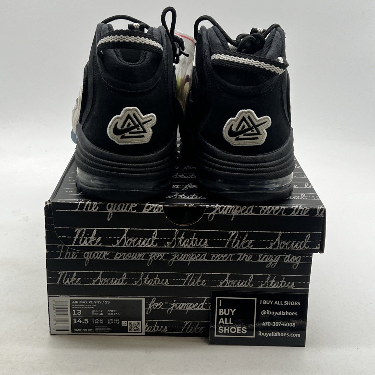 Size 13 — Nike Social Status x Air Max Penny 1 Recess - Black (DM9130-001)
